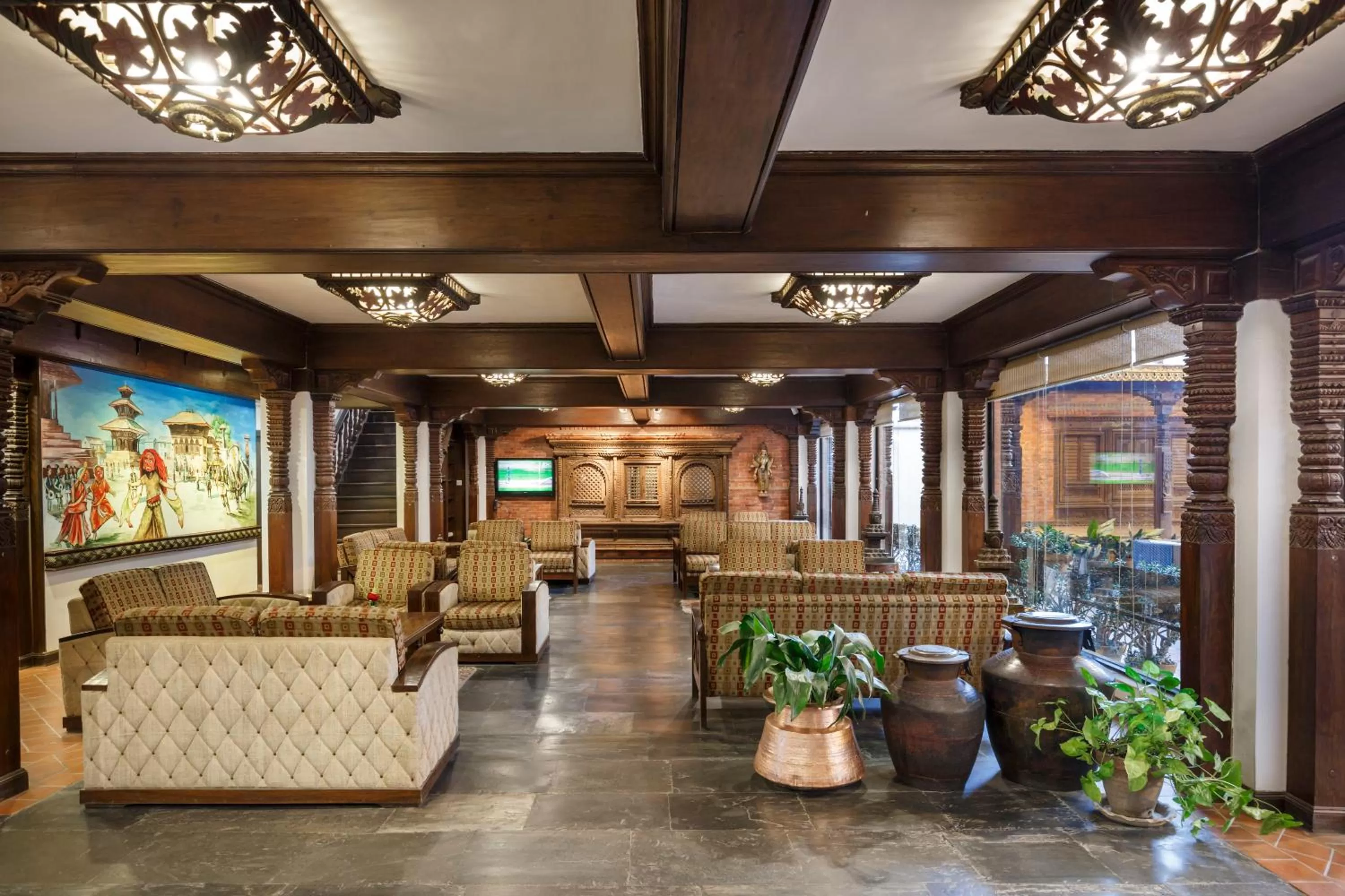 Lobby or reception in Hotel Manaslu