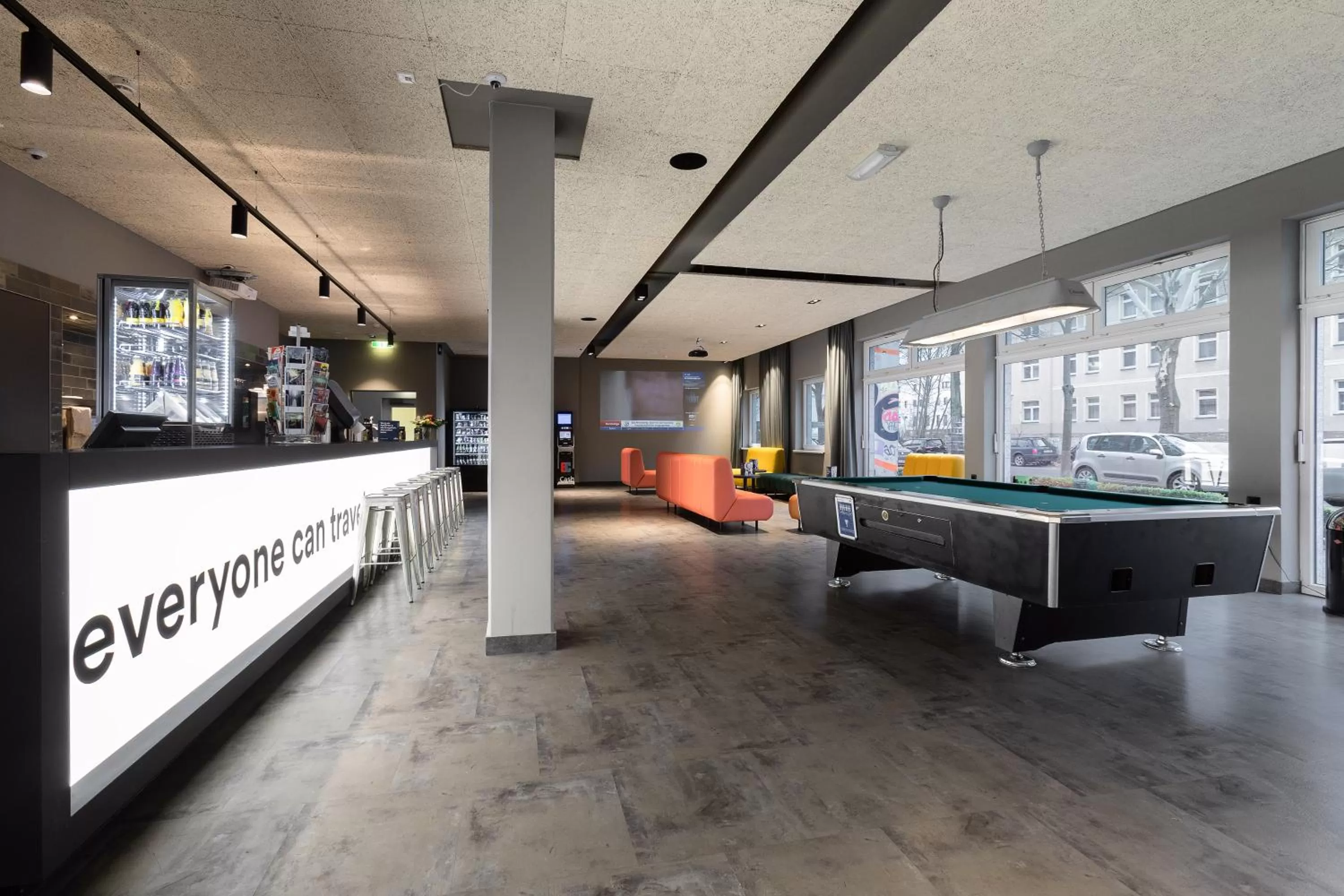 Lobby or reception in a&o Berlin Hauptbahnhof