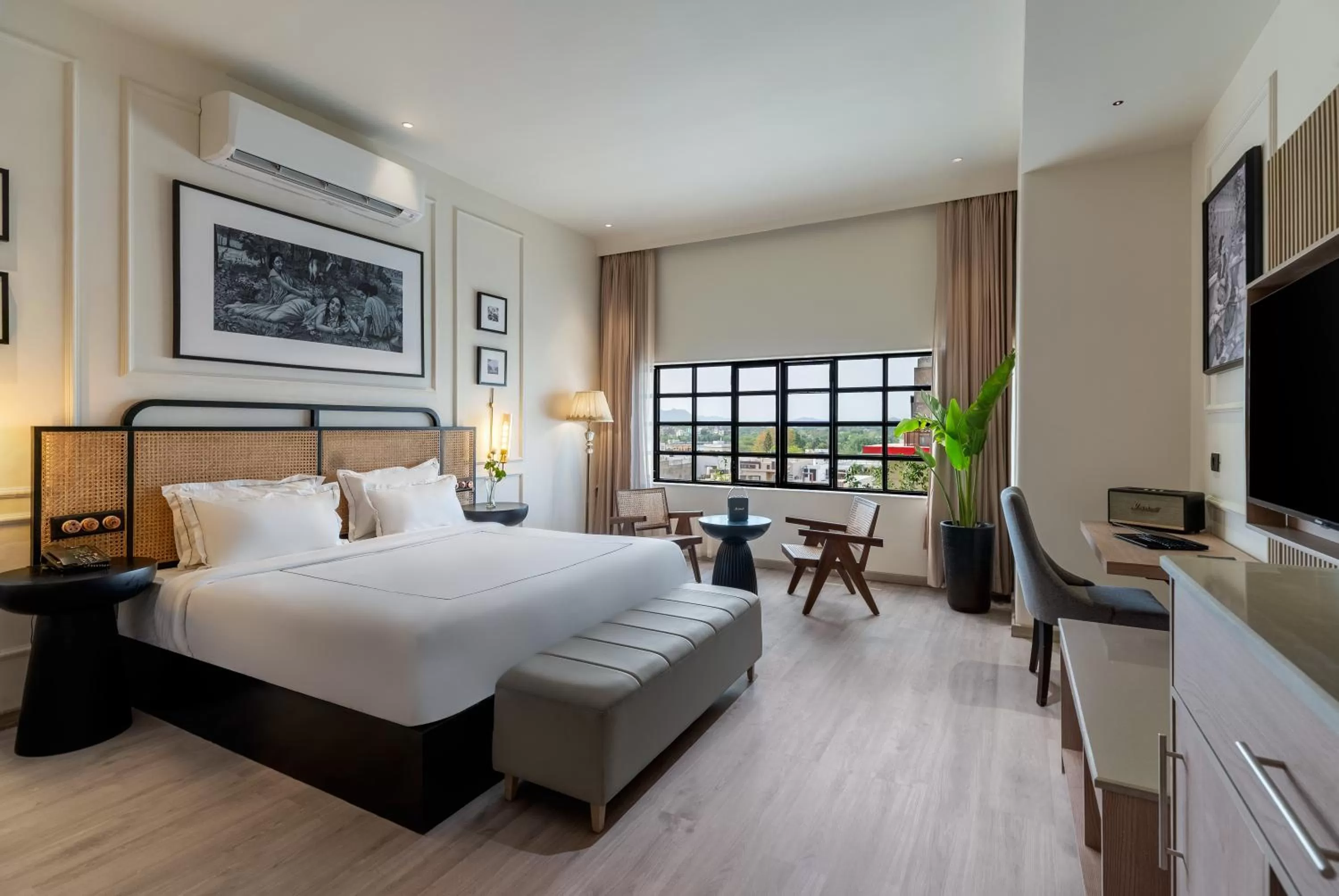 View (from property/room), Bed in Downtown Prime A Premium Boutique Hotel Udaipur - My Downtown Hotels