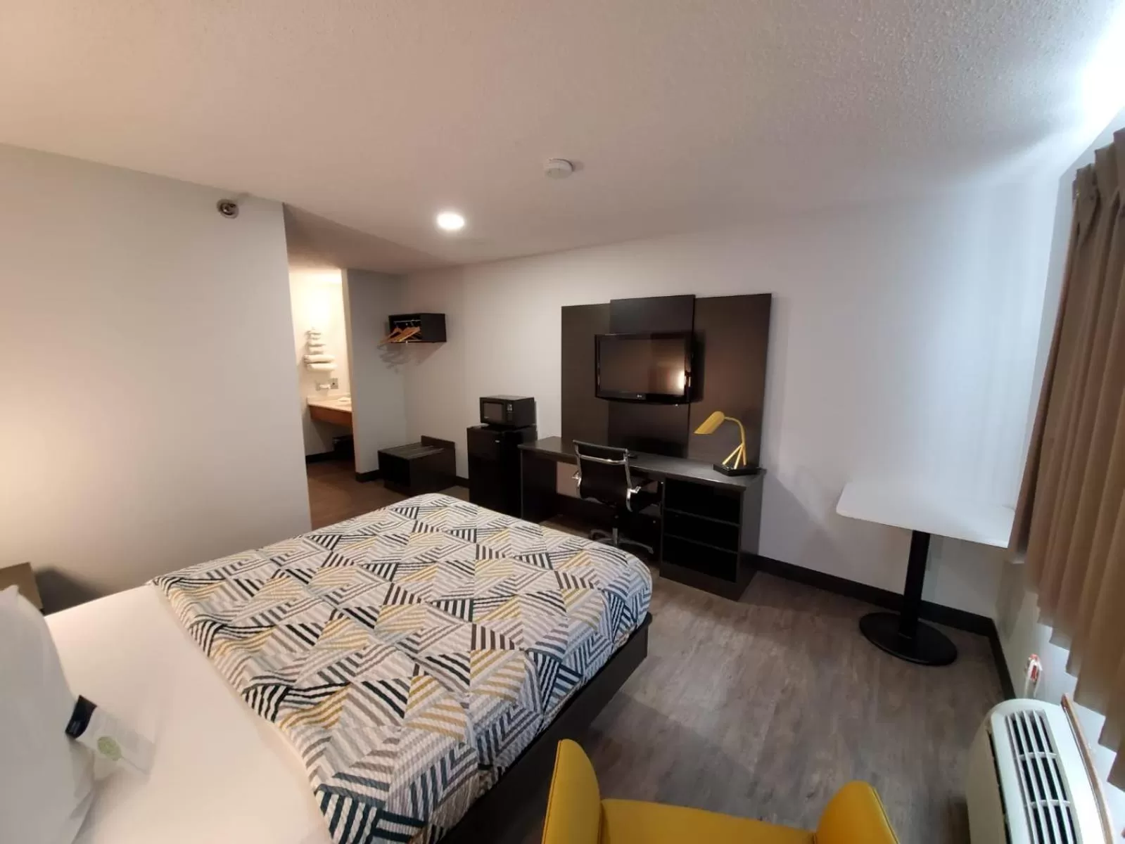 Bed in Motel 6-Kewanee, IL