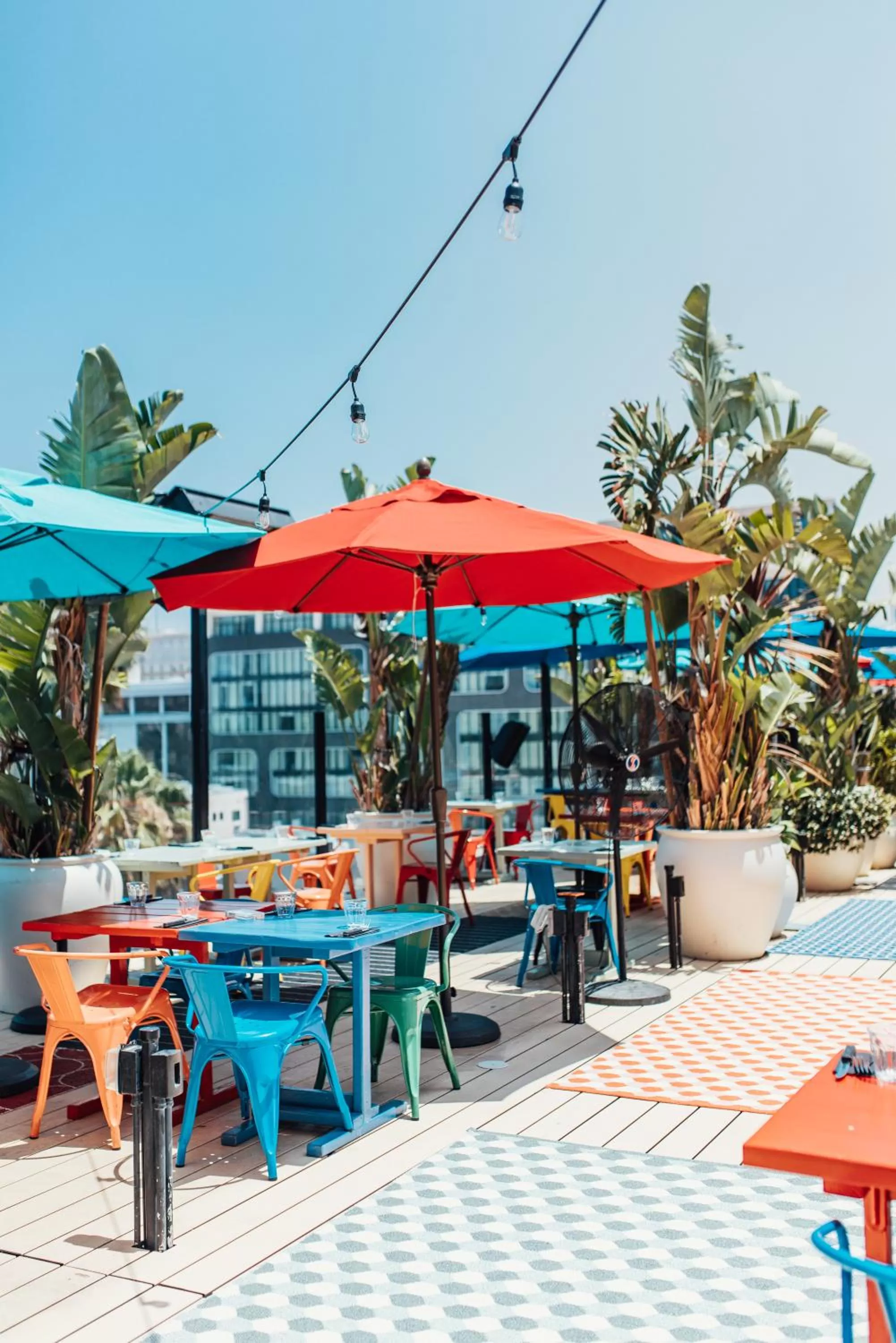 Patio in Mama Shelter Los Angeles