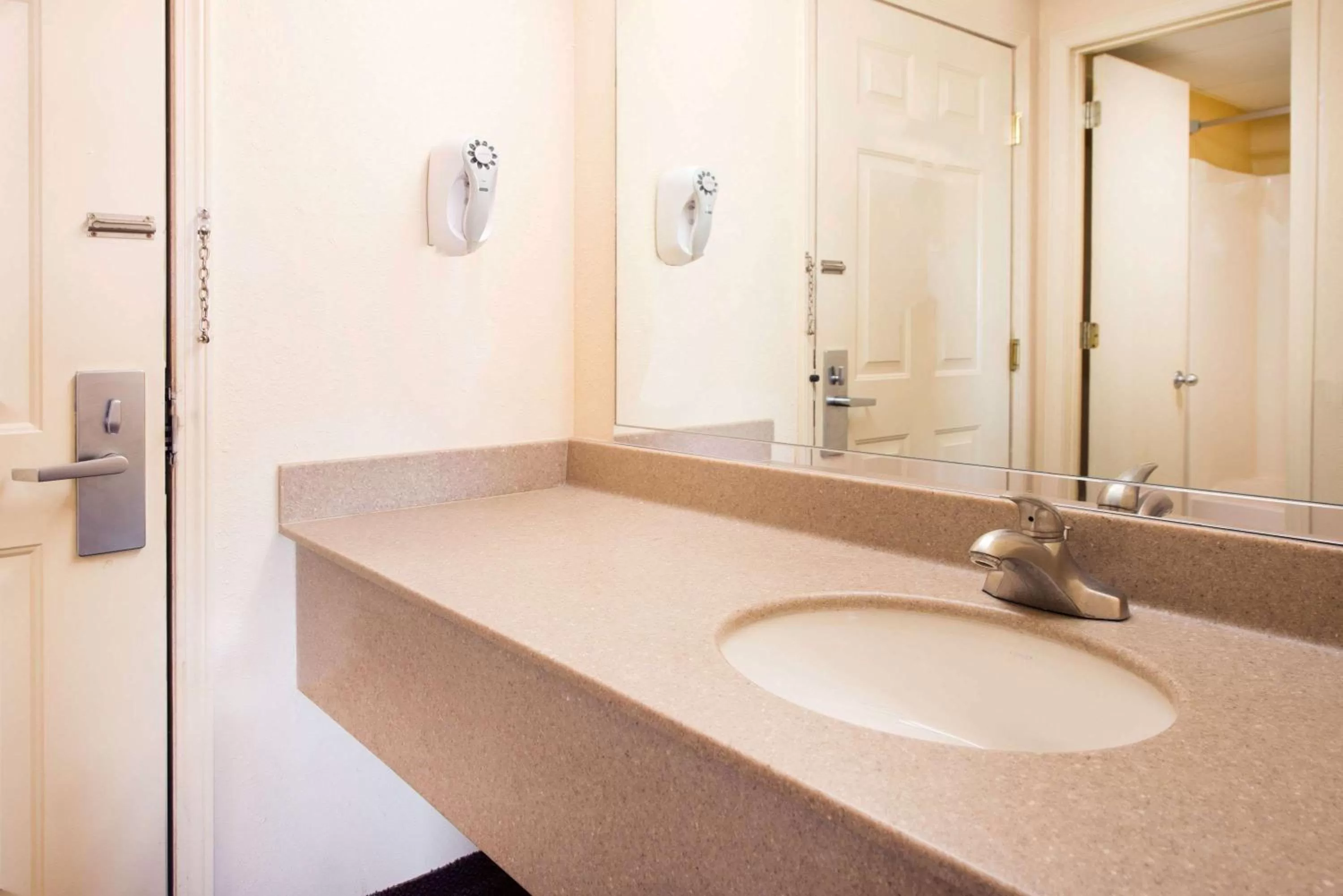 Bathroom in Super 8 by Wyndham Lamar