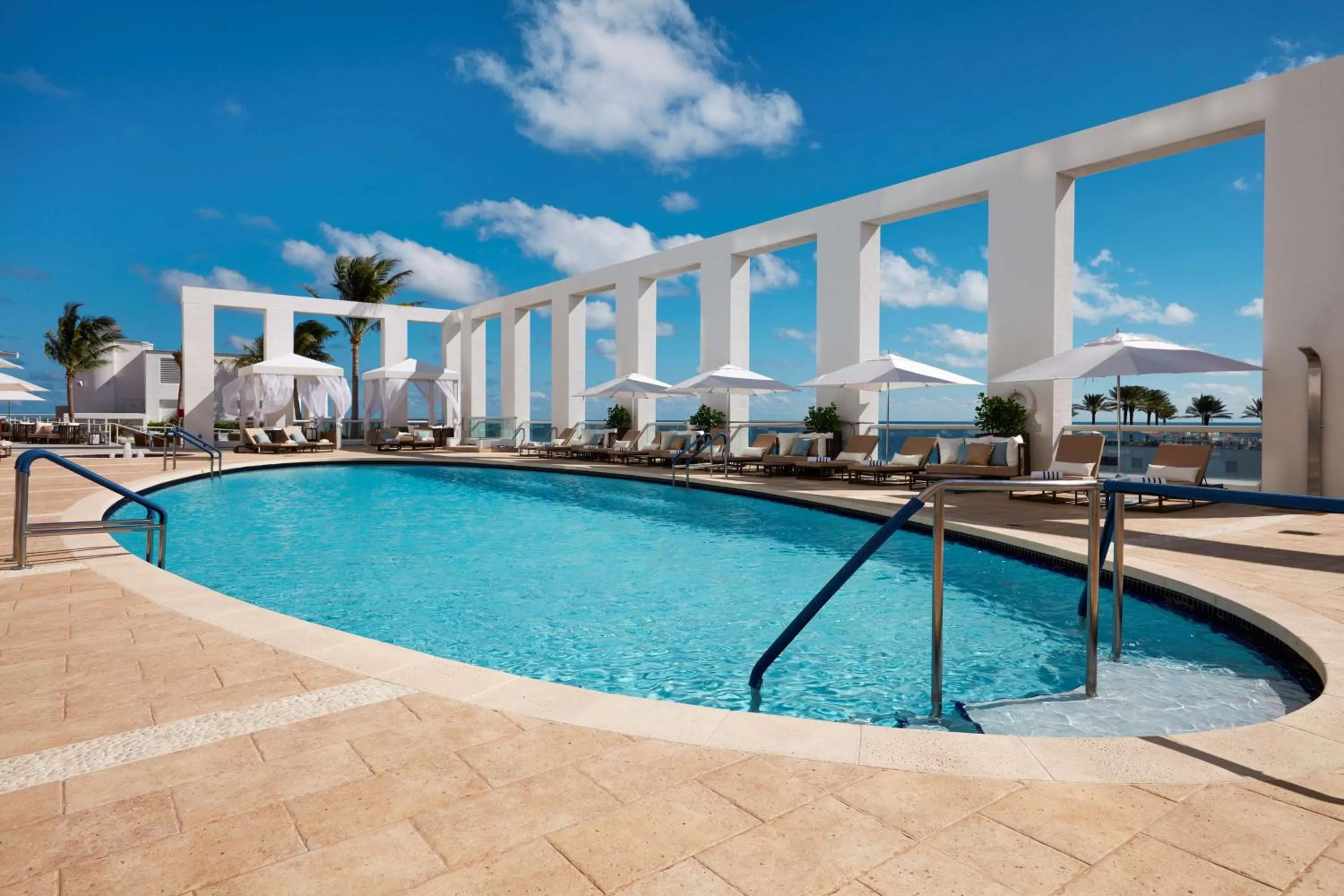 Pool view in Conrad Fort Lauderdale Beach