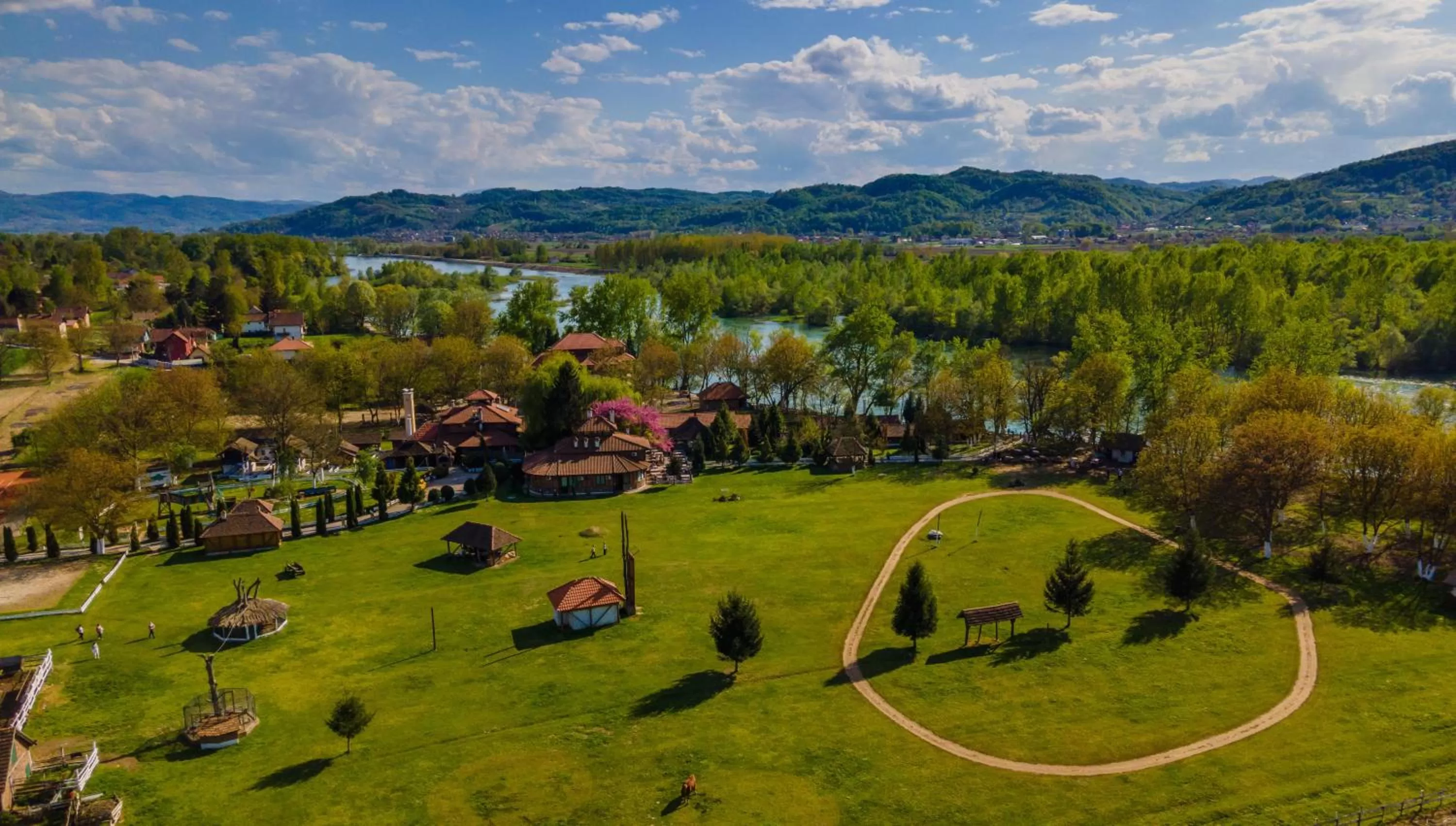 Property building, Bird's-eye View in B&B Etno Village Sunčana Reka