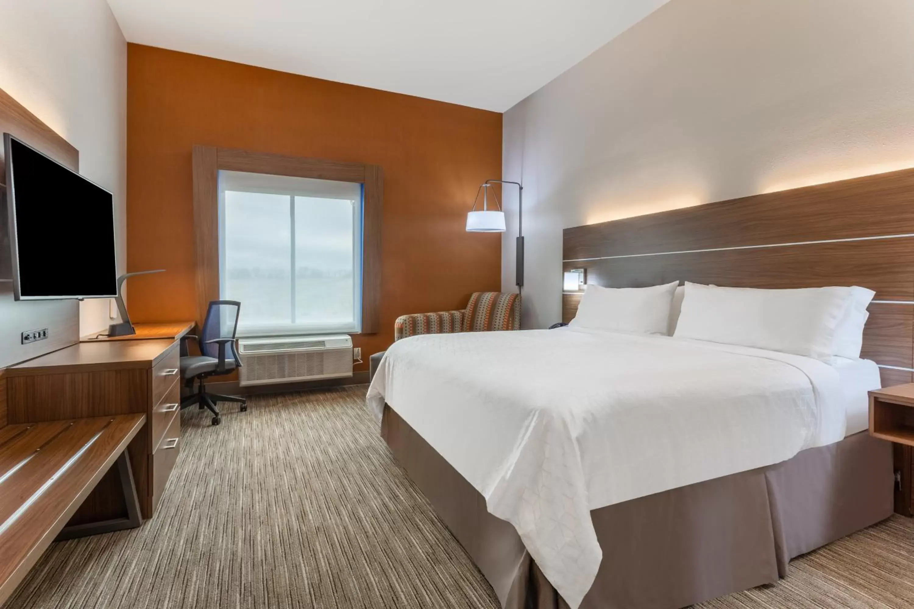 King Room - Hearing Accessible - Roll-in Shower in Holiday Inn Express & Suites Kearney, an IHG Hotel King Room - Hearing Accessible - Roll-in Shower in Holiday Inn Express & Suites Kearney, an IHG Hotel