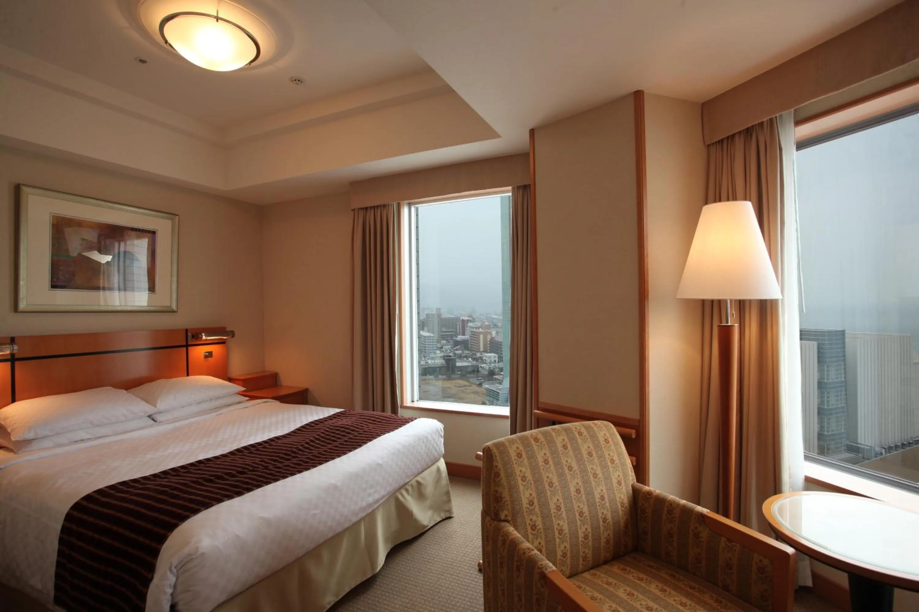 Photo of the whole room, Bed in JR Hotel Clement Takamatsu