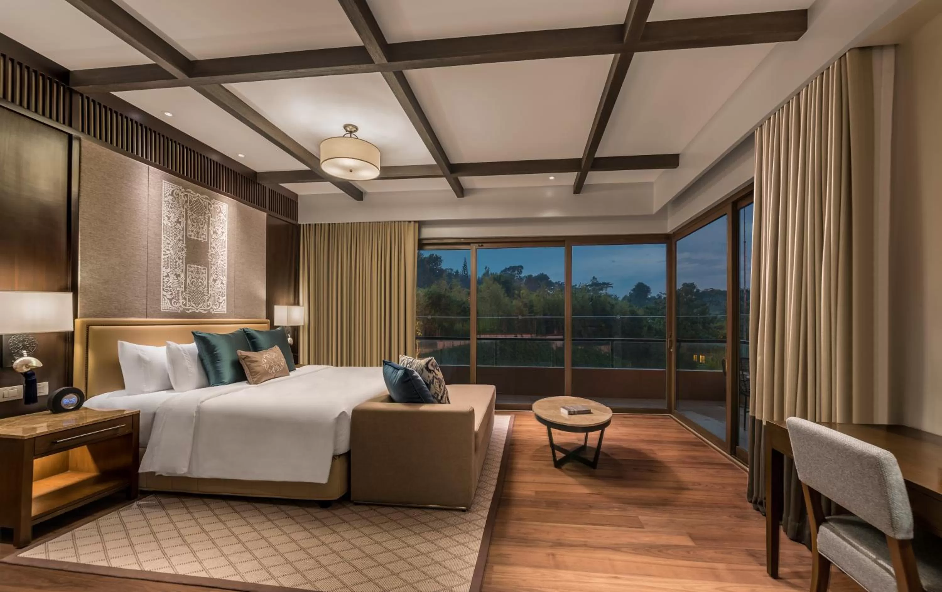 View (from property/room), Bed in Anya Resort Tagaytay