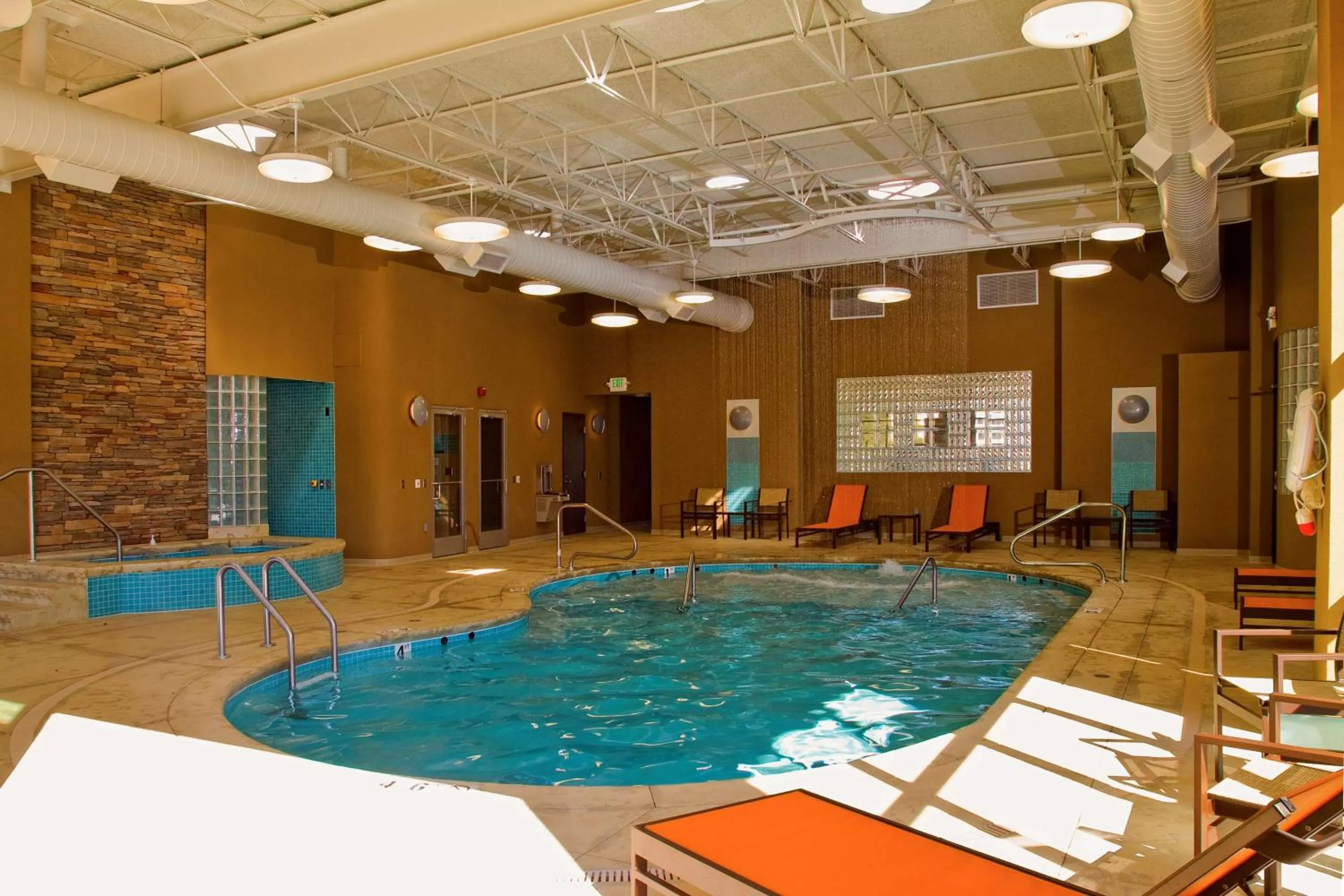 Pool view in Hampton Inn Wheeling