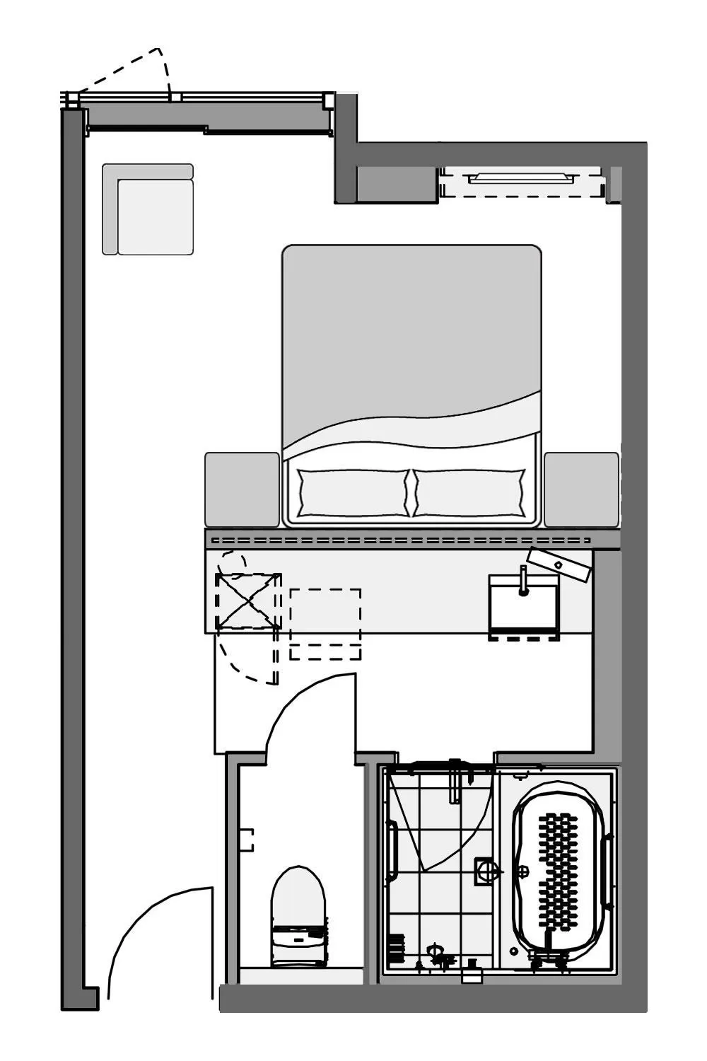 Floor plan in KAYA Kyoto Nijo Castle, BW Signature Collection by Best Western