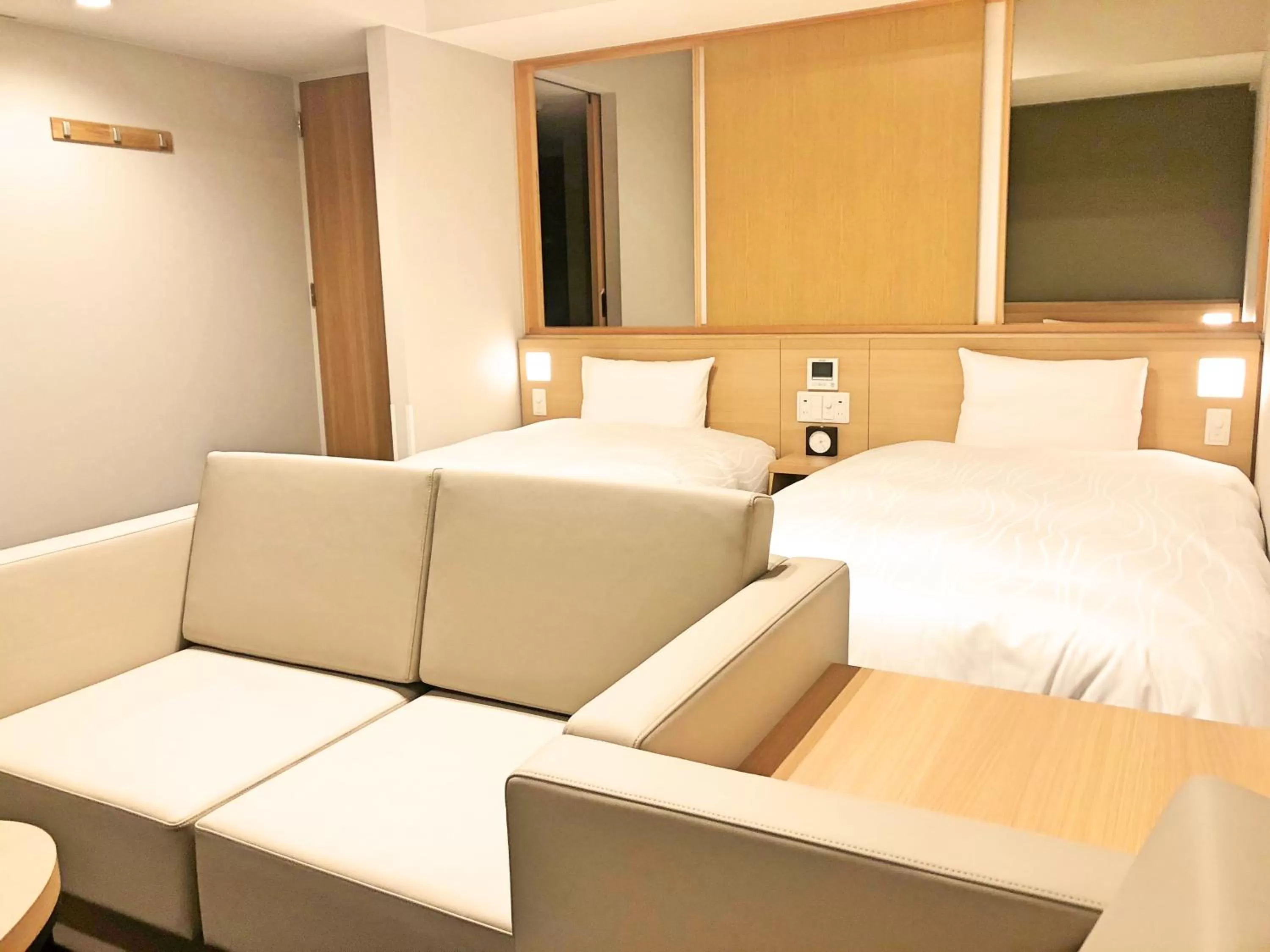 Bed in La Vista Furano Hills Natural Hot Spring