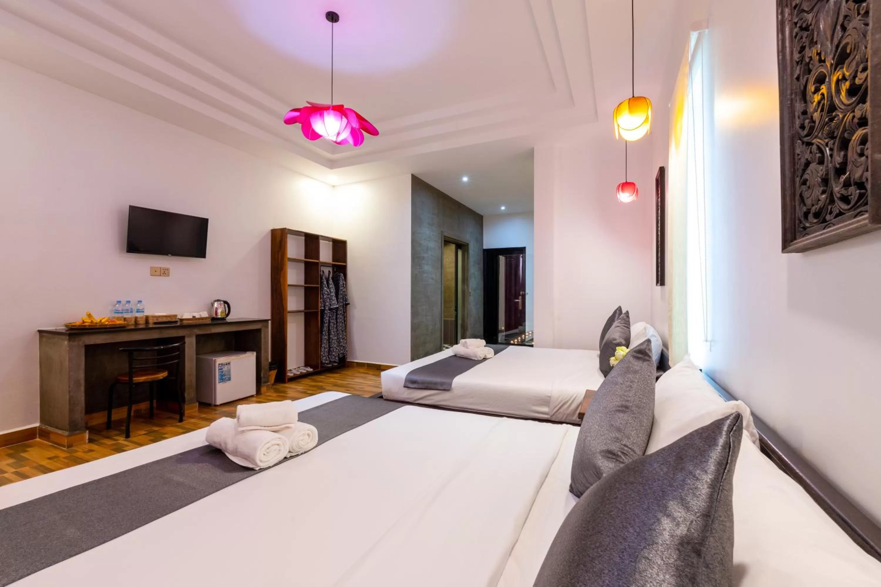 Bed in Nina Angkor Residence