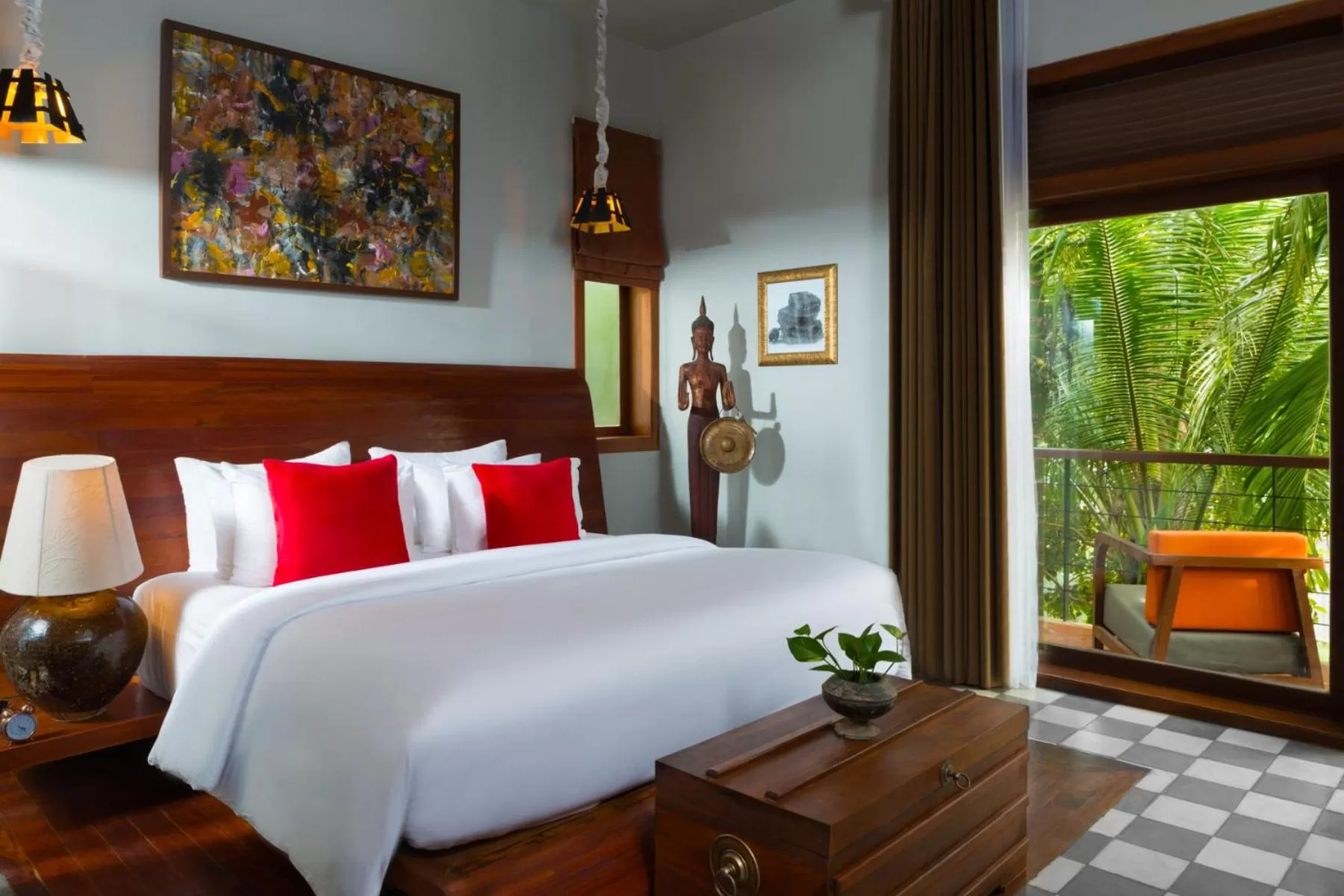 Bed in Sokkhak Boutique Resort & Spa