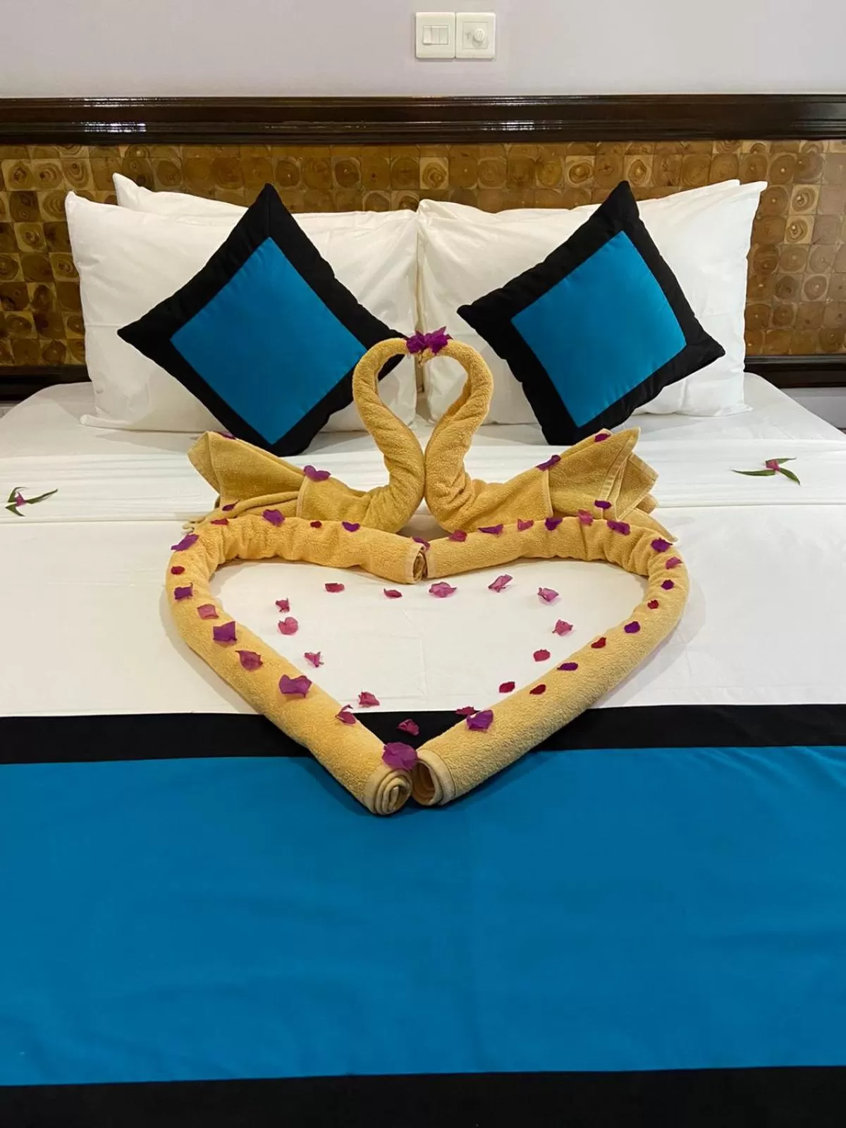 Bed in Blue Sand Beach Resort