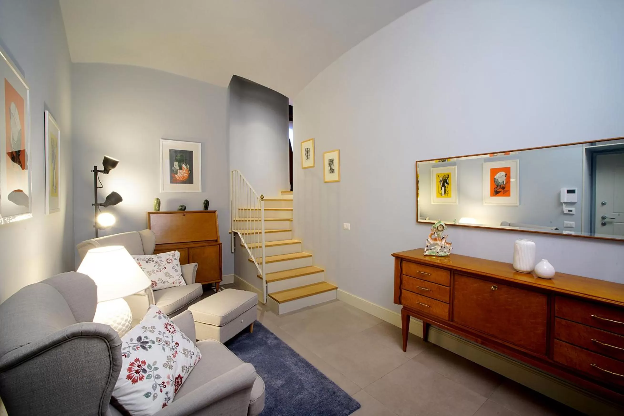 Living room, Bathroom in Casa Sironi