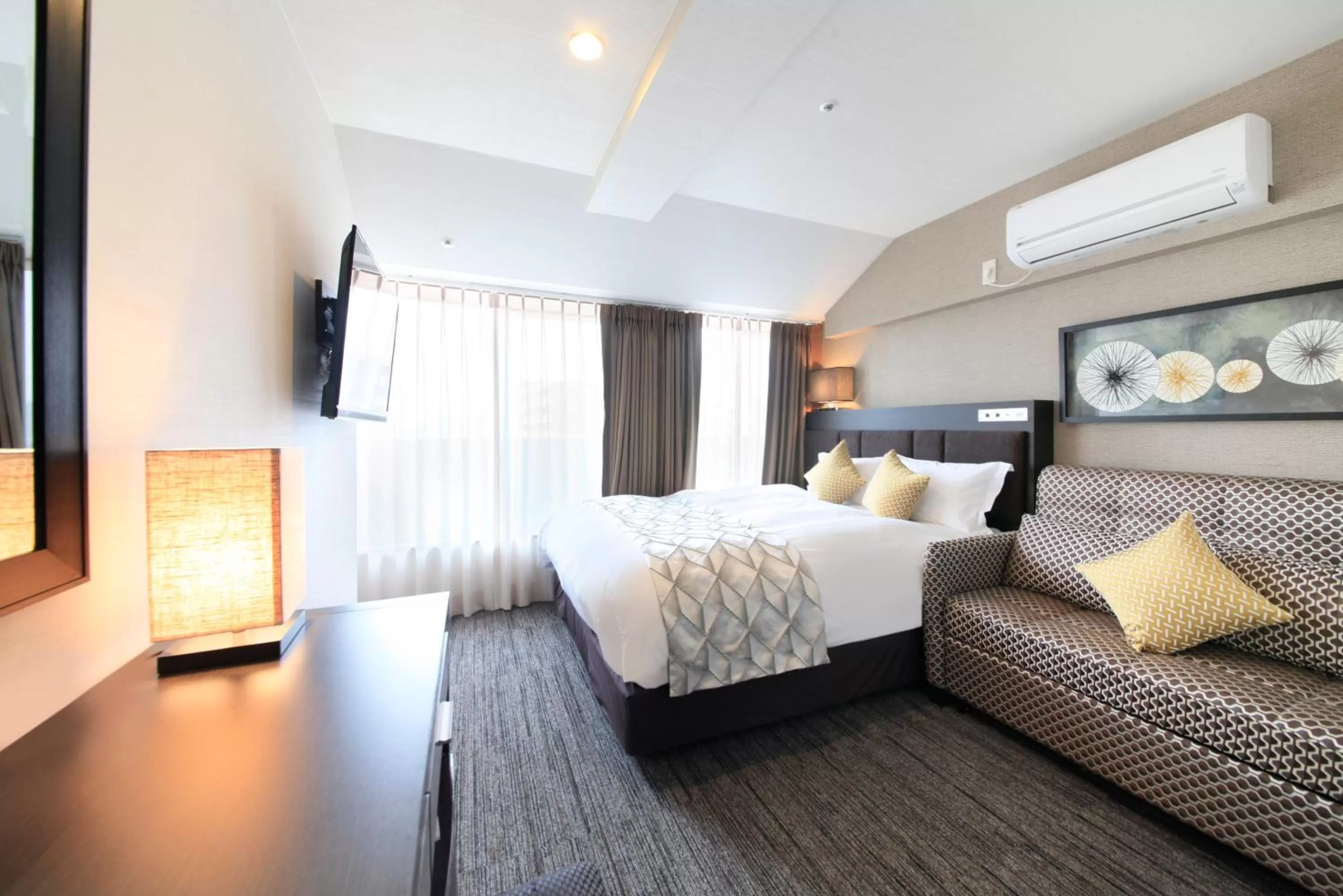 Photo of the whole room, Bed in Centurion Hotel & Spa Kurashiki Station