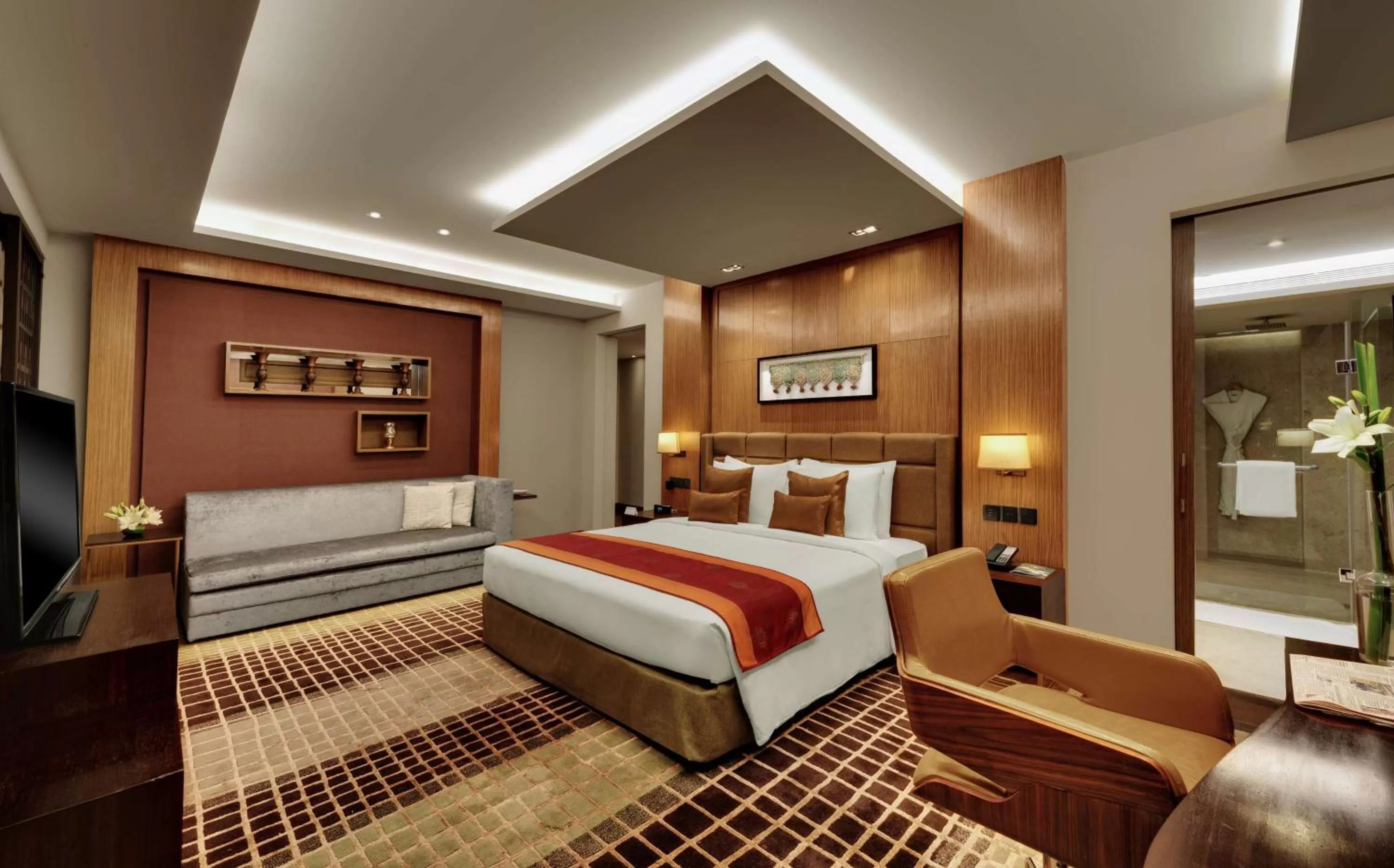 Photo of the whole room, Bed in Hyatt Regency Ahmedabad