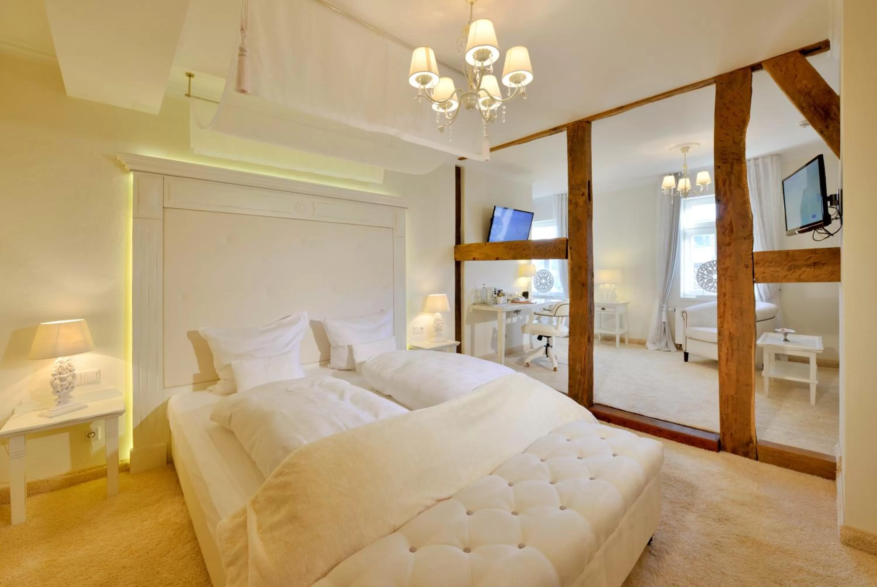 Bedroom, Bed in Hotel Alte Schule