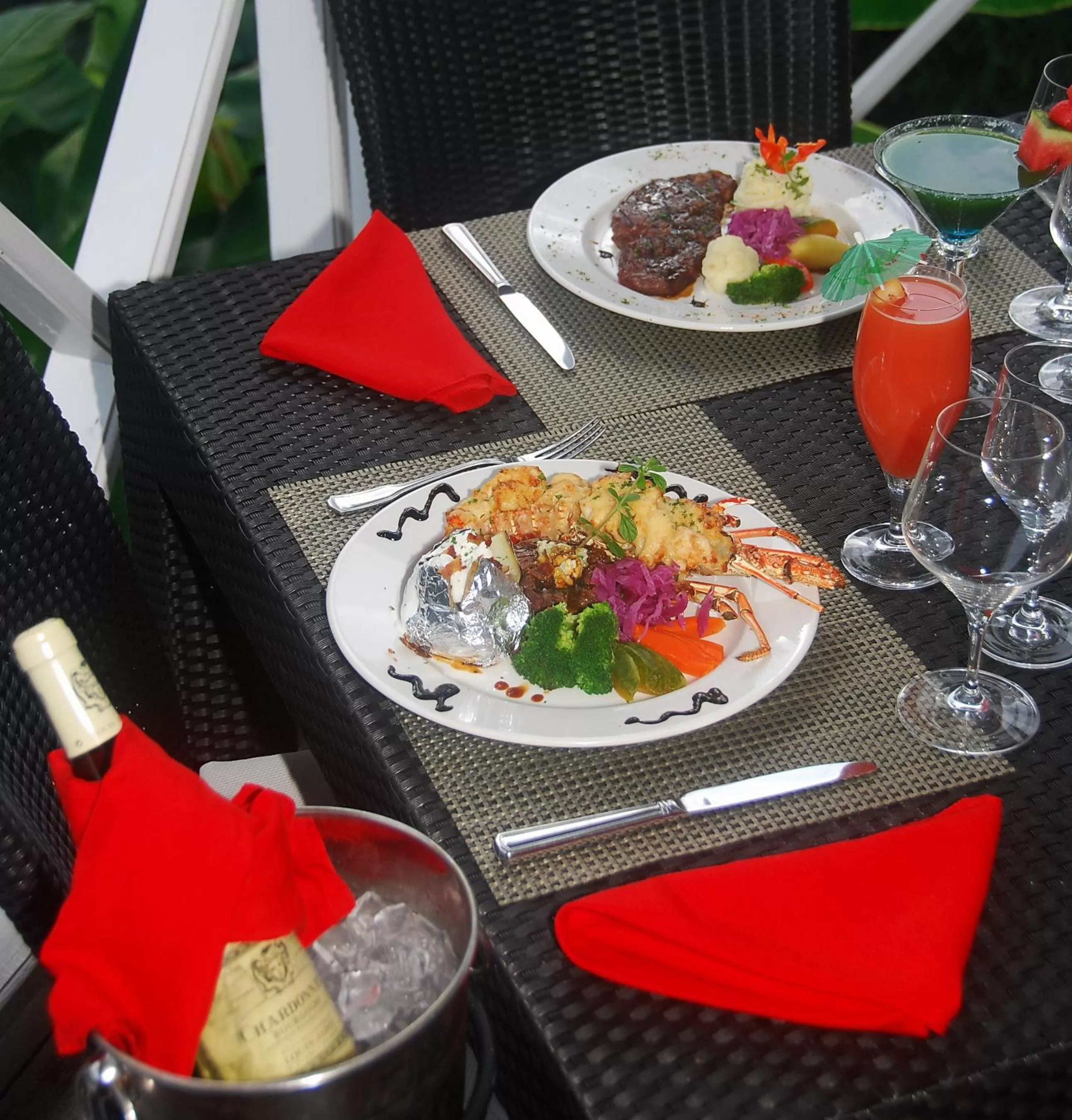 Lunch in Half Moon Blue Hotel