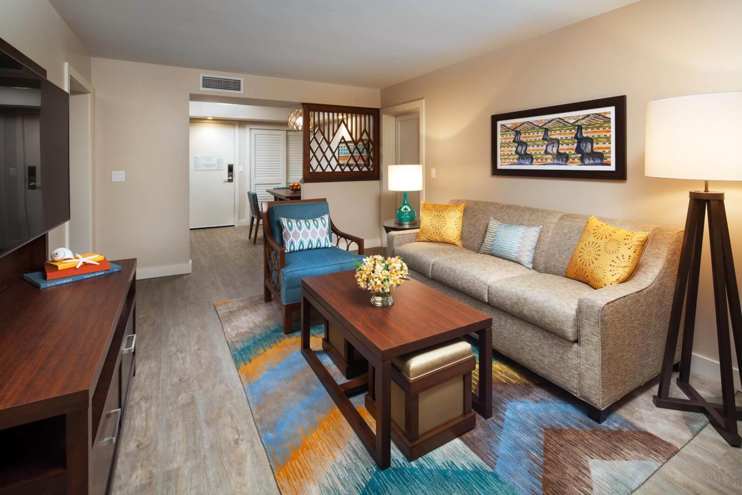 Living room in Sheraton Kauai Resort Villas