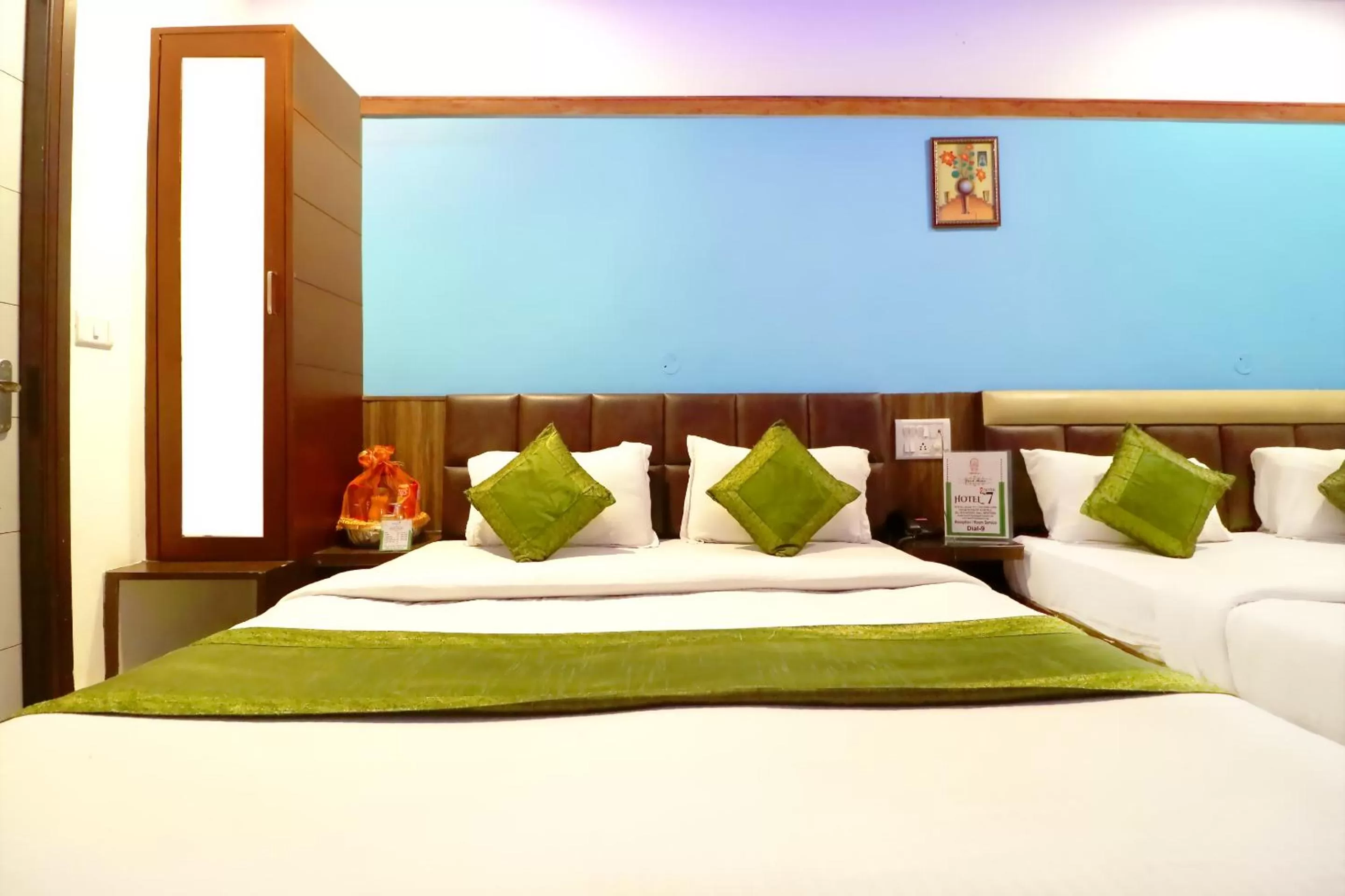 Bed in Hotel Seven- Center of City Chandigarh