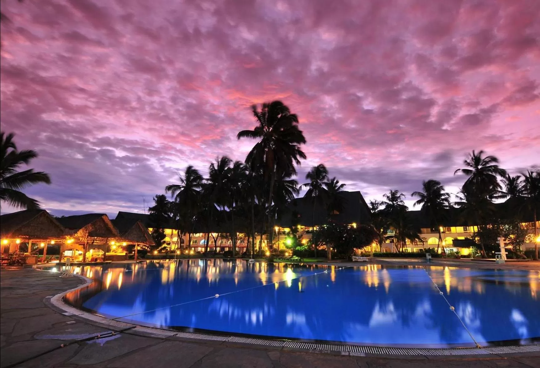 Pool view in Reef Hotel Mombasa