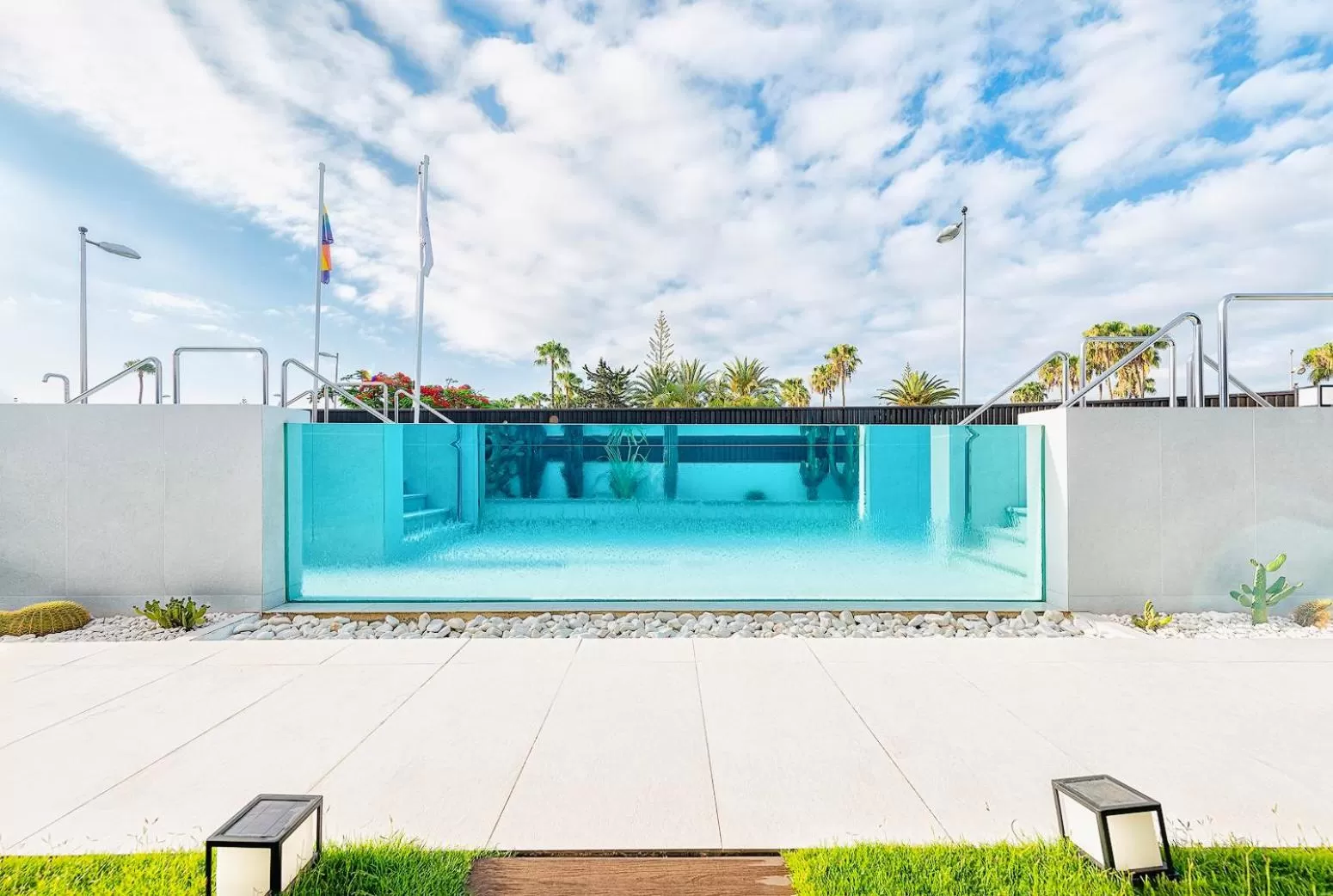 Pool view in Fahana - Gay Men Only