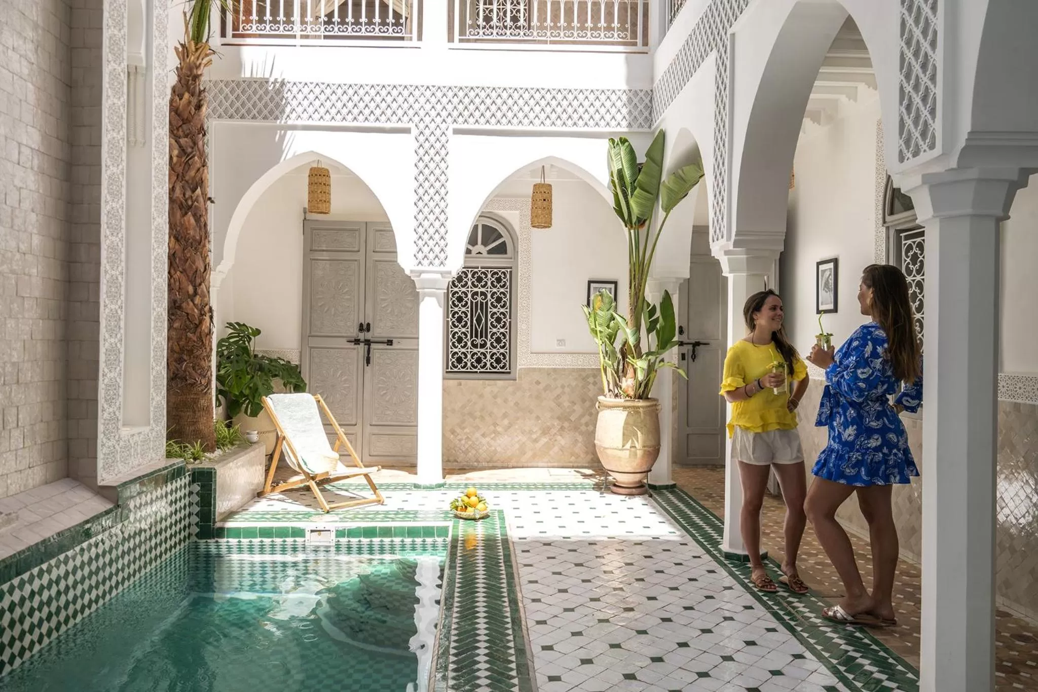 Lobby or reception, Swimming Pool in Riad Nelia De Marrakech Hotel Boutique & Spa