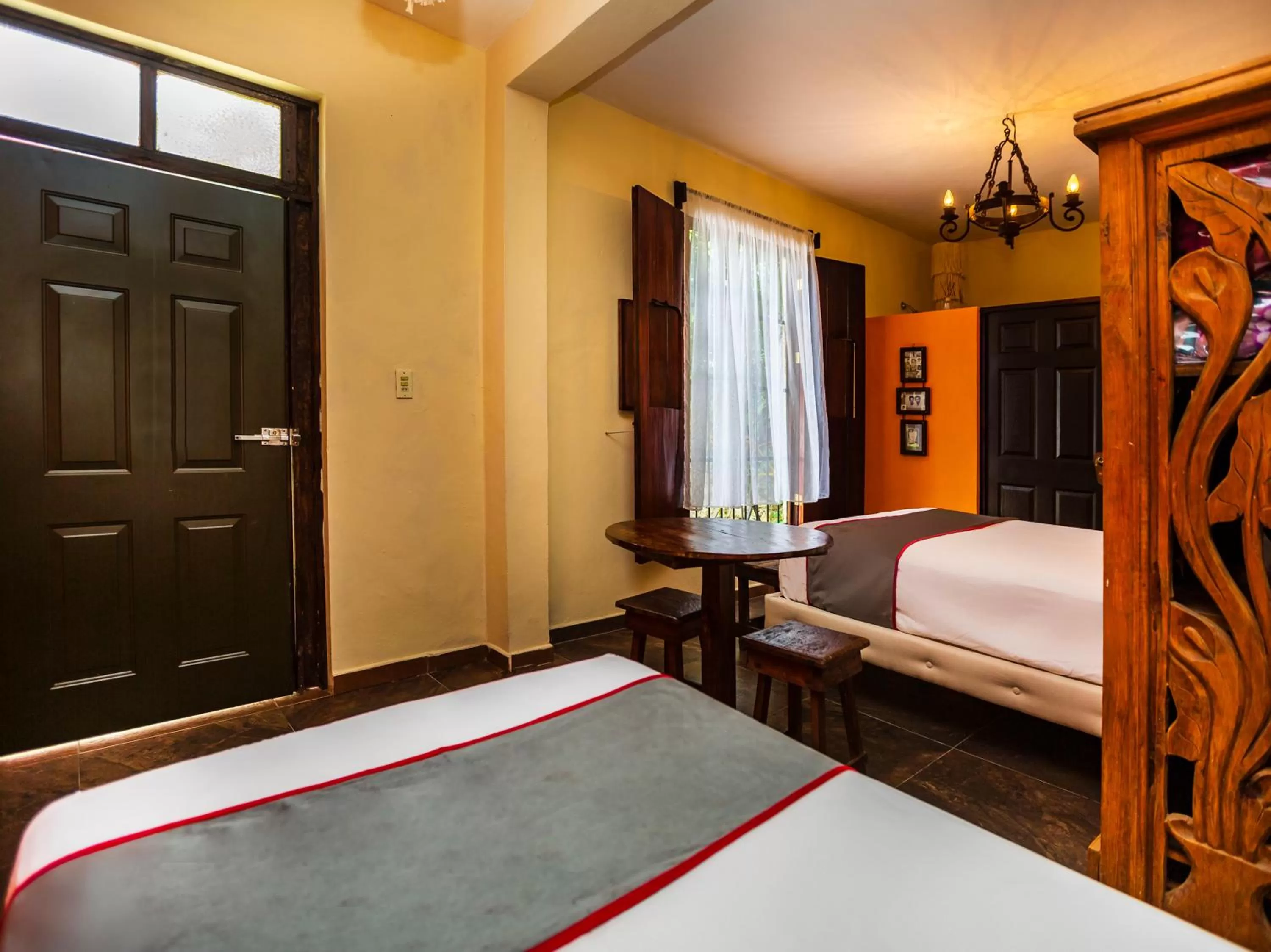 Bed in Casa Aluxes Hotel