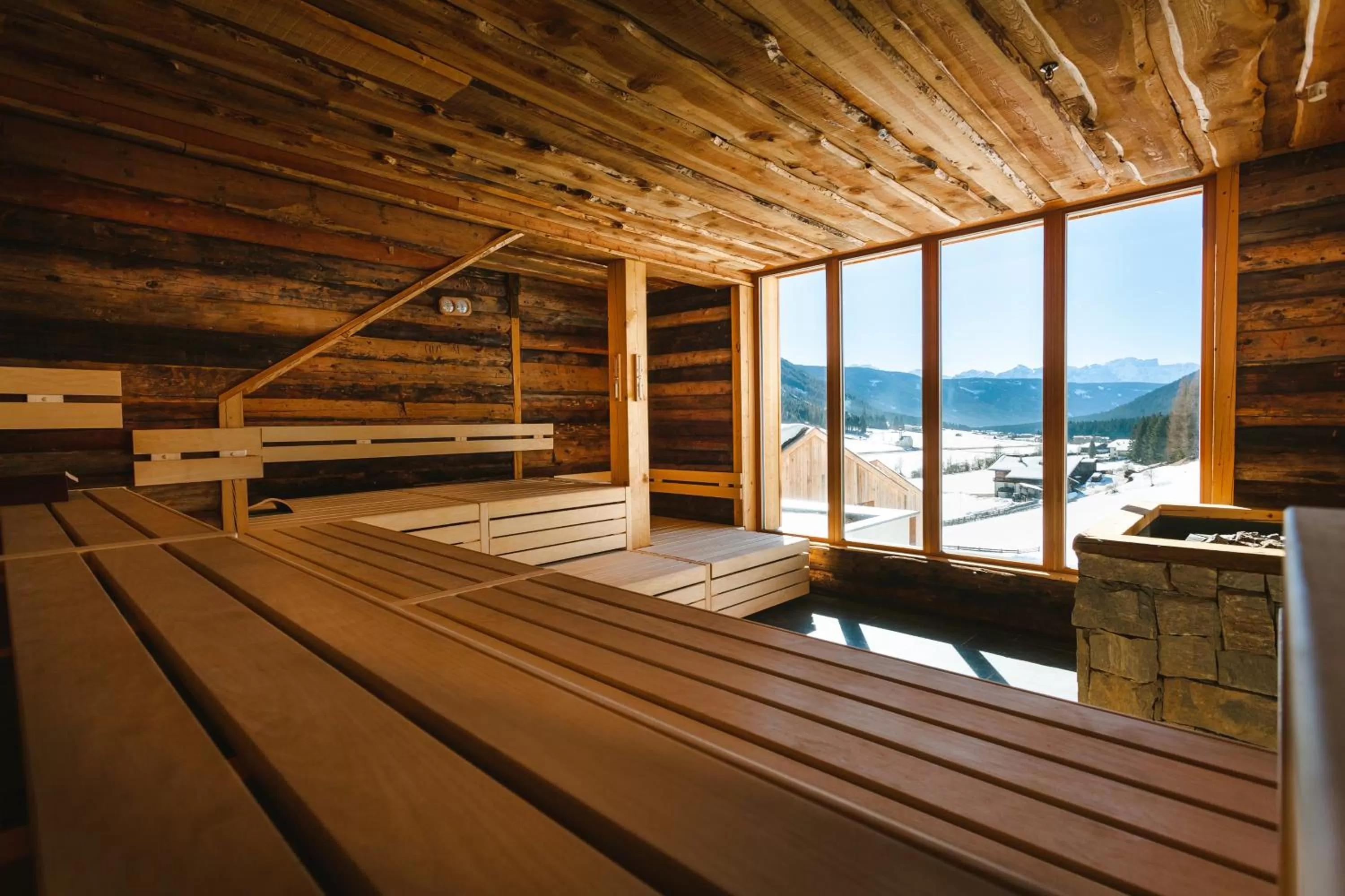 Sauna in Bio Aparthotel Blaslahof