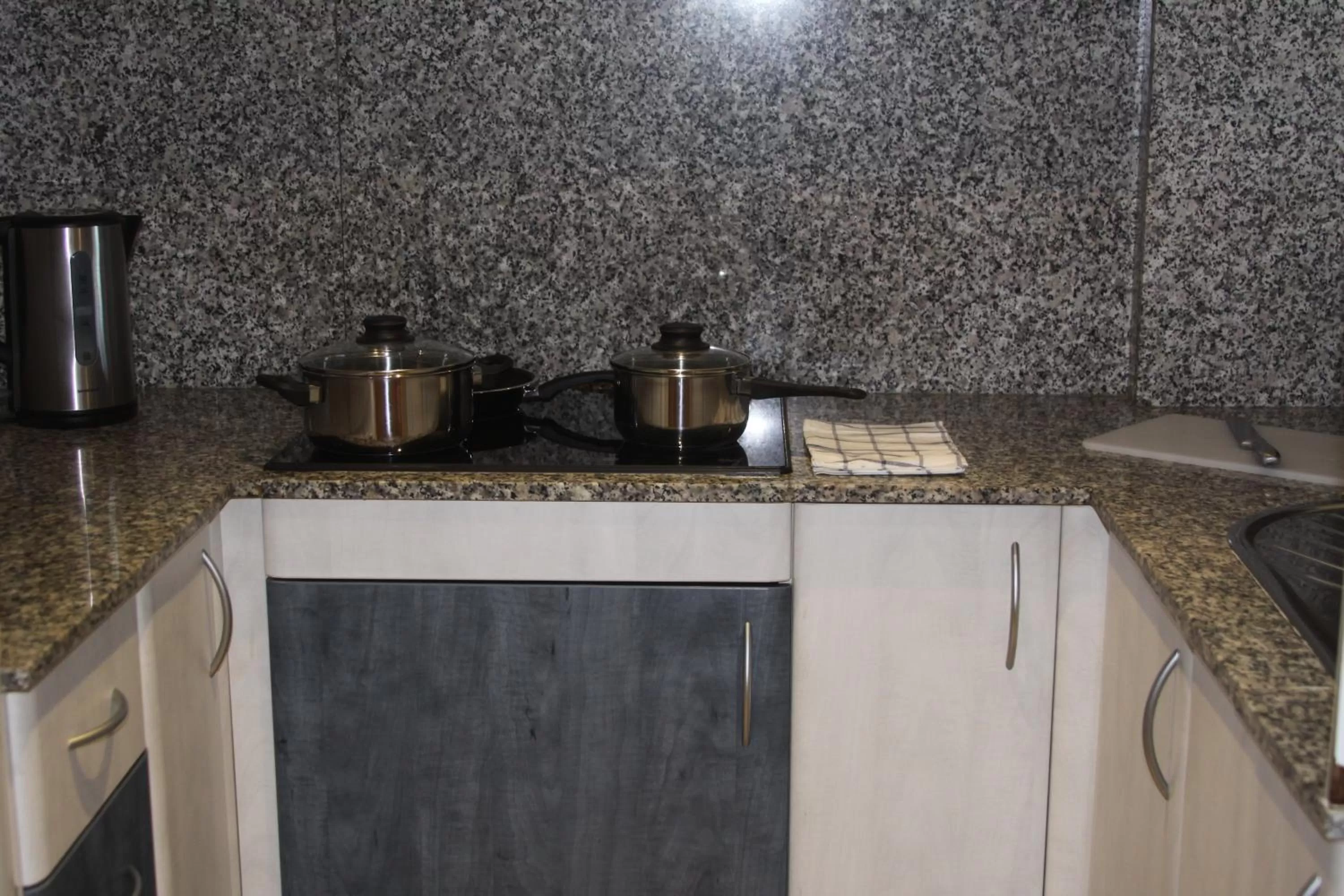 Kitchen or kitchenette in Aparthotel Marsol