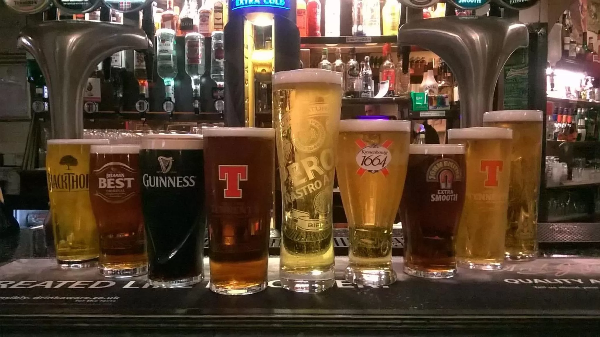 Alcoholic drinks in The Elbow Room