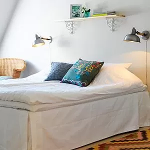 Bed in Gårdens & Apotekarns B&B