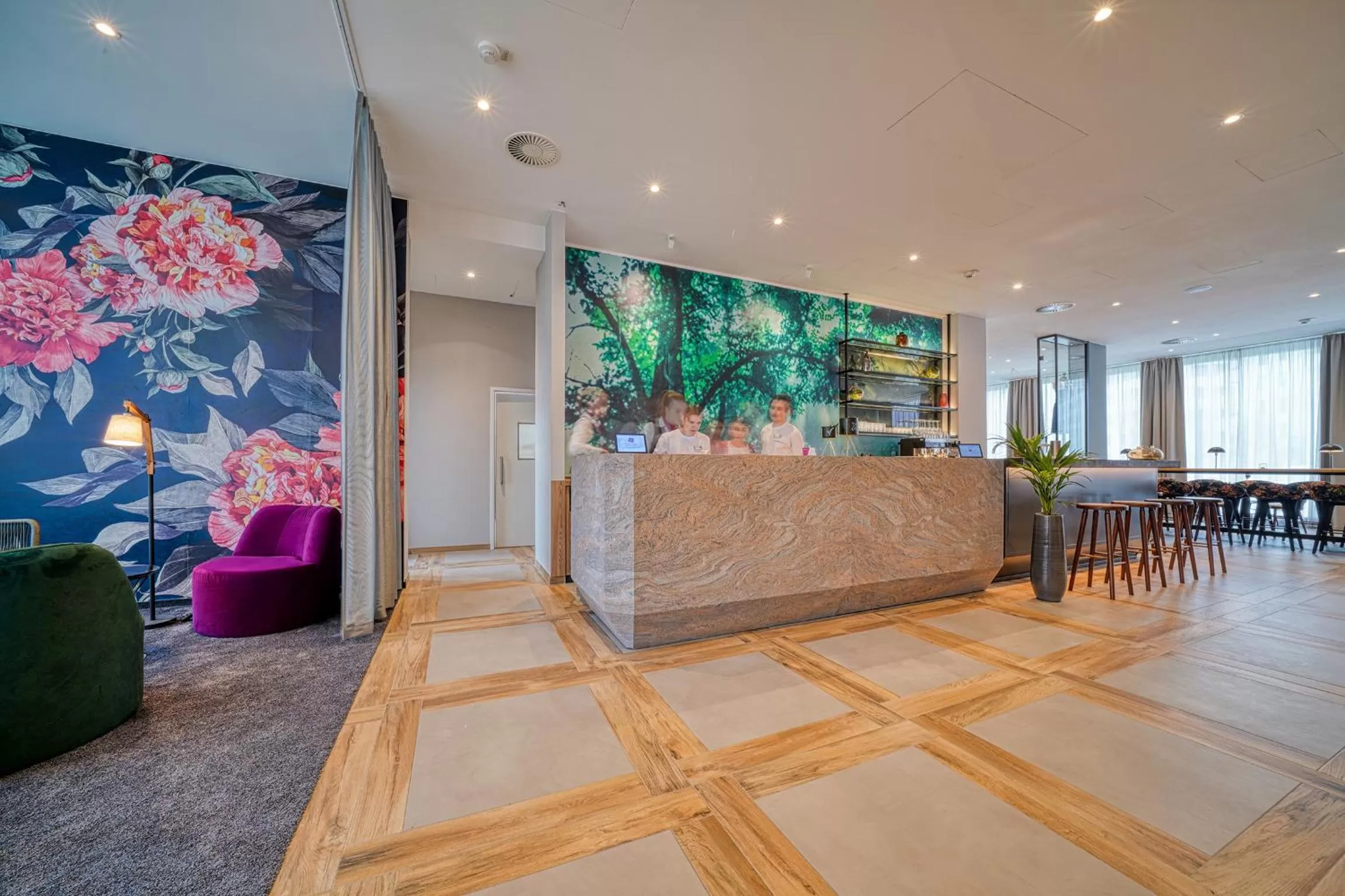 Lobby or reception in Vienna House Easy by Wyndham Freiburg City