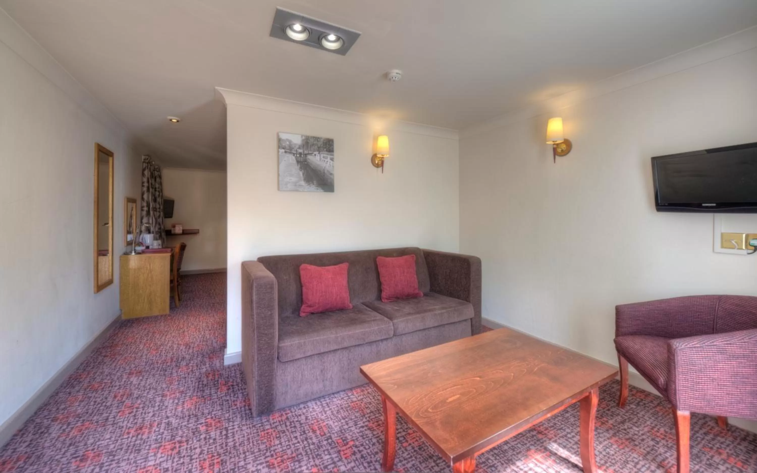 Seating area in The Elms Hotel