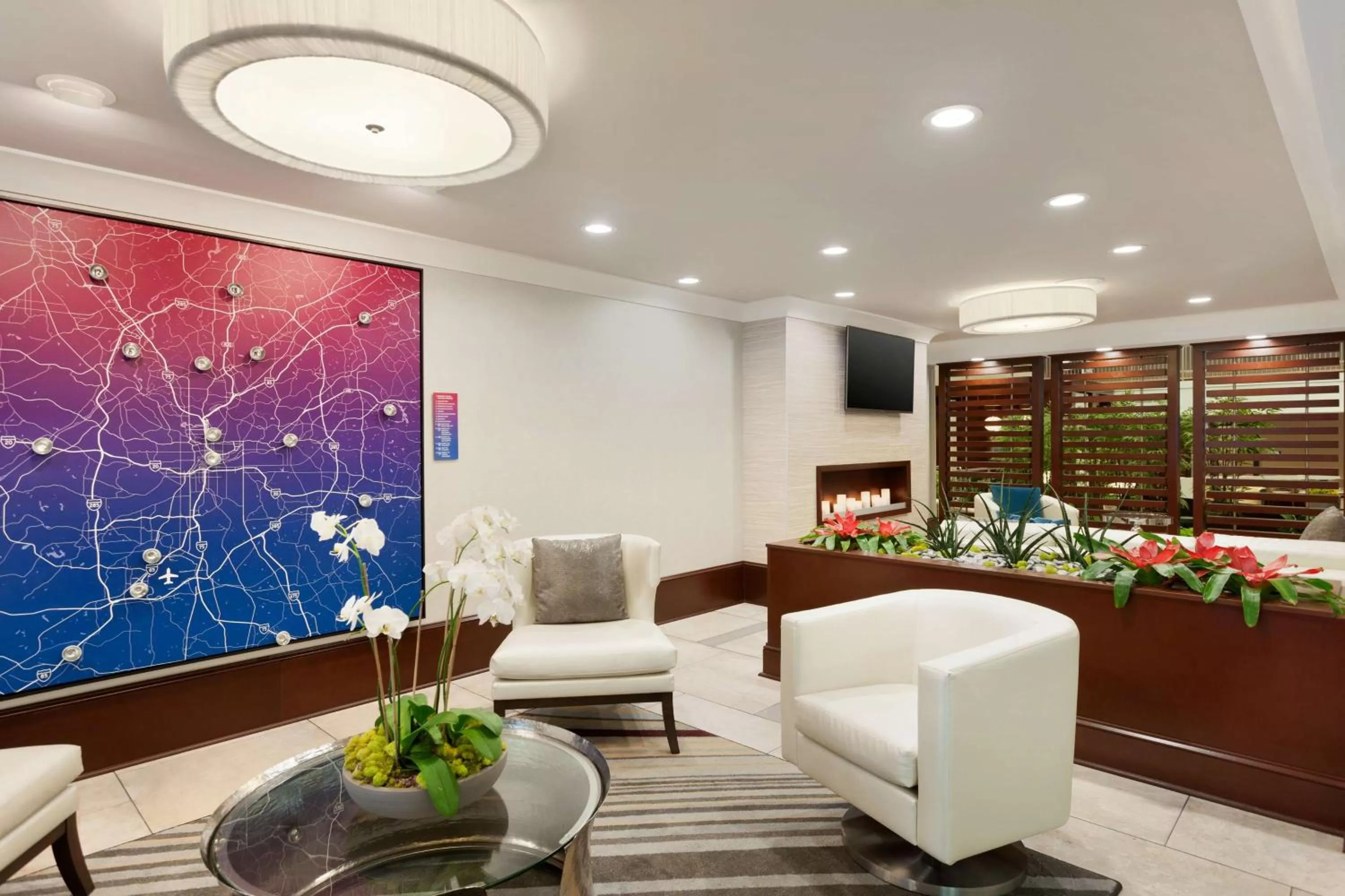 Lobby or reception in Embassy Suites by Hilton Atlanta Airport