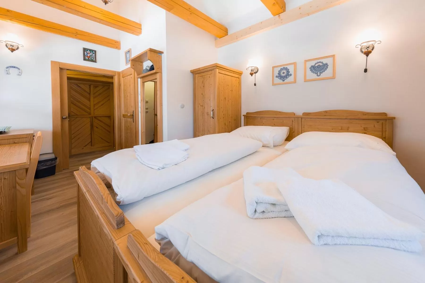 Bed in Valašské chalupy Resort