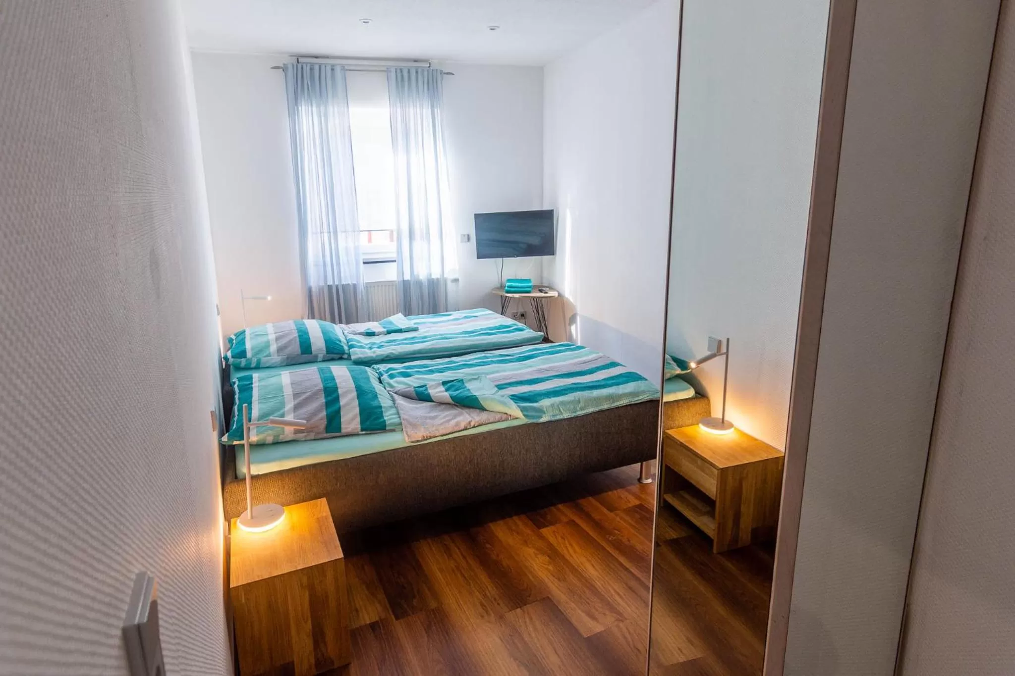 Bedroom, Bed in Gästehaus Jagsttal