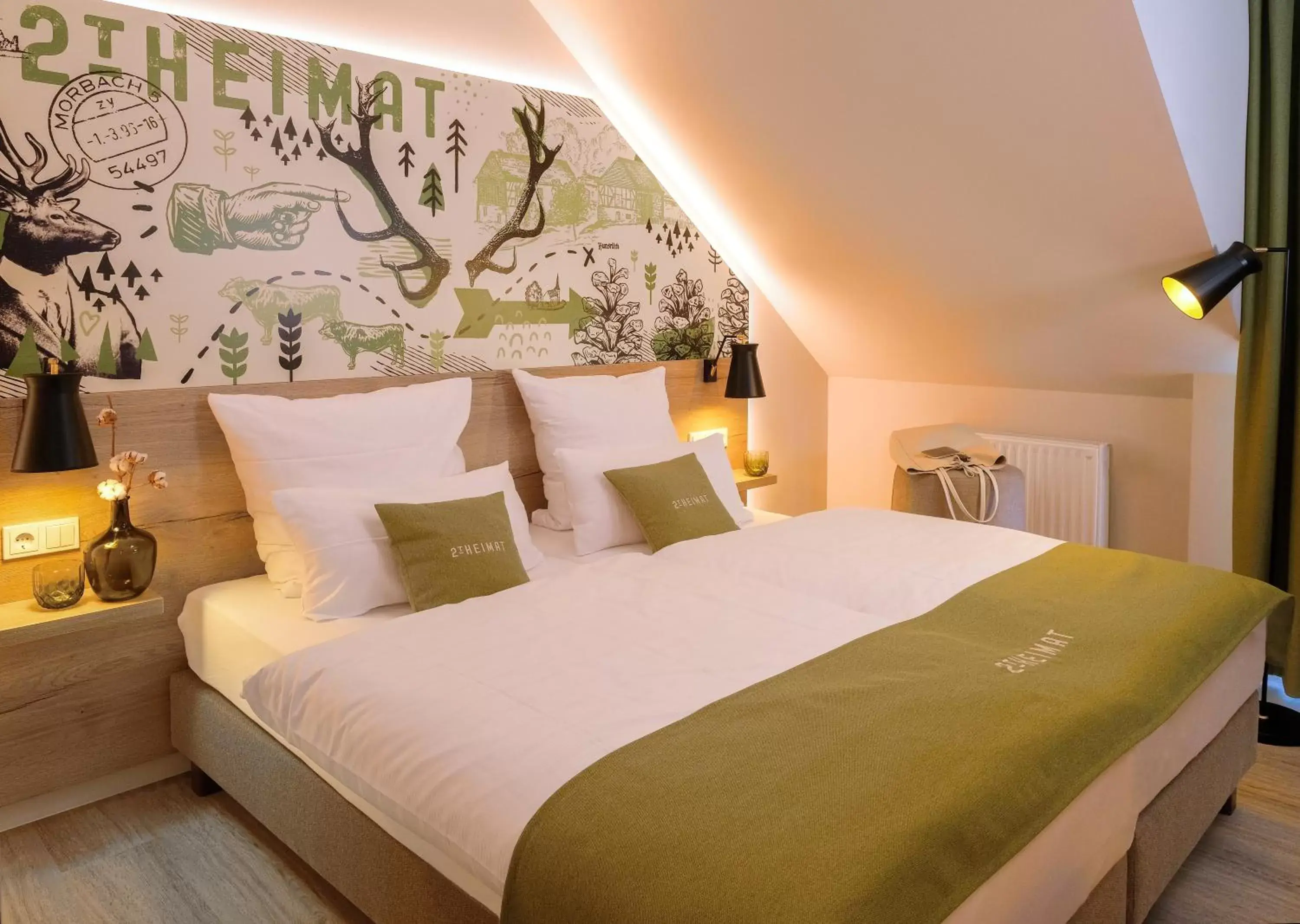 Double Room with Balcony - single occupancy in 2tHEIMAT - Hotel & Restaurant Double Room with Balcony - single occupancy in 2tHEIMAT - Hotel & Restaurant