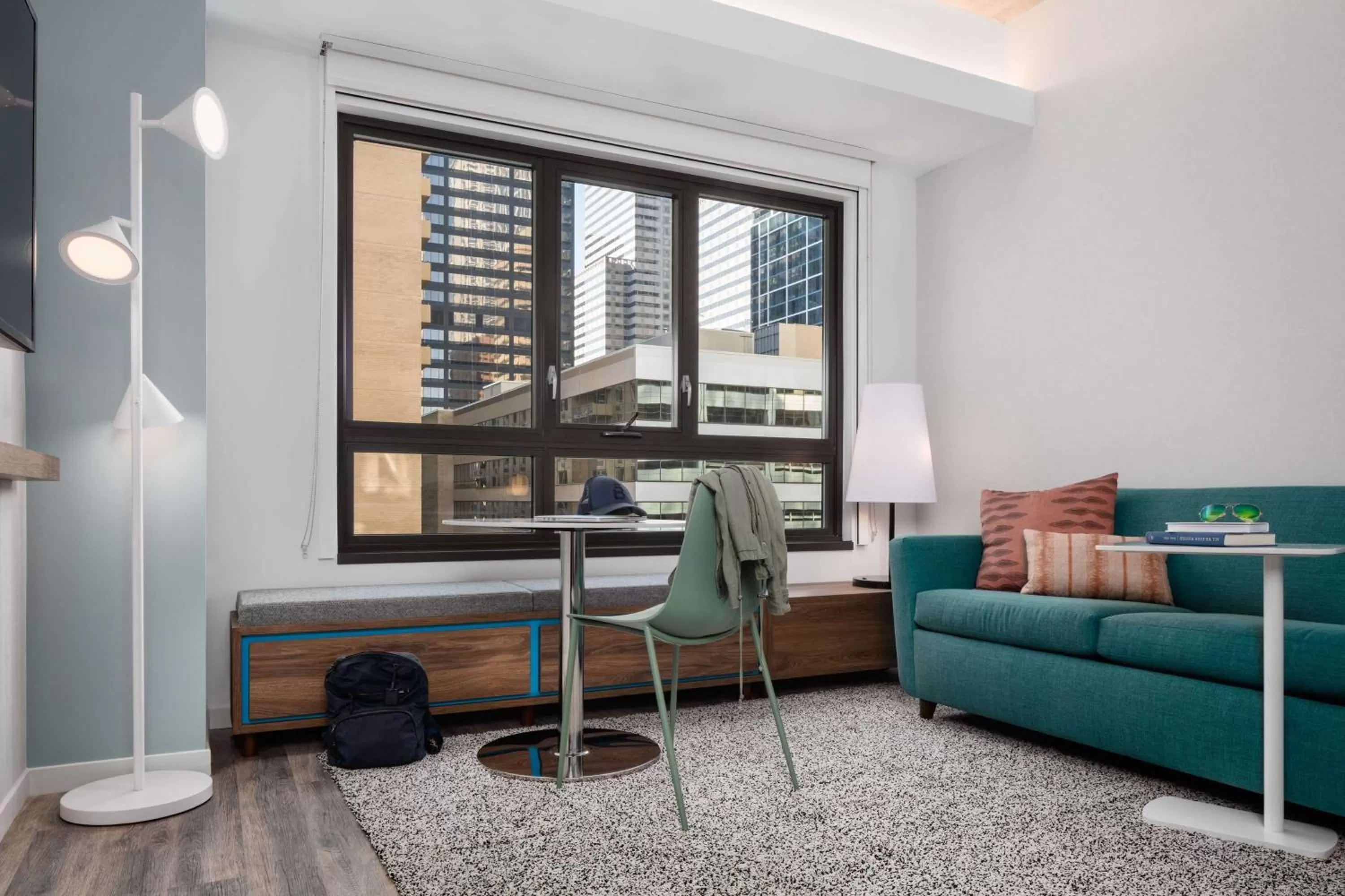 Living room, Bed in Motto by Hilton Philadelphia Rittenhouse Square