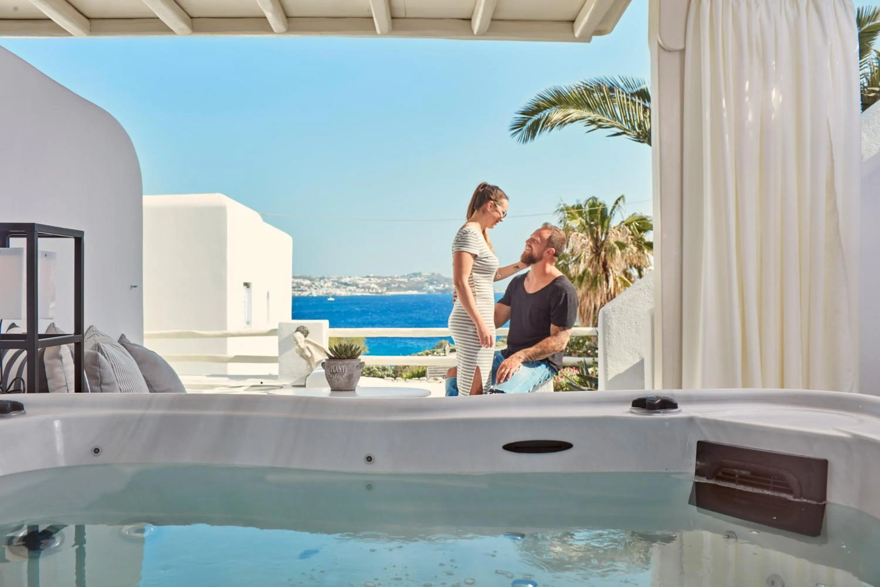 Hot Tub in Mykonos Princess Hotel