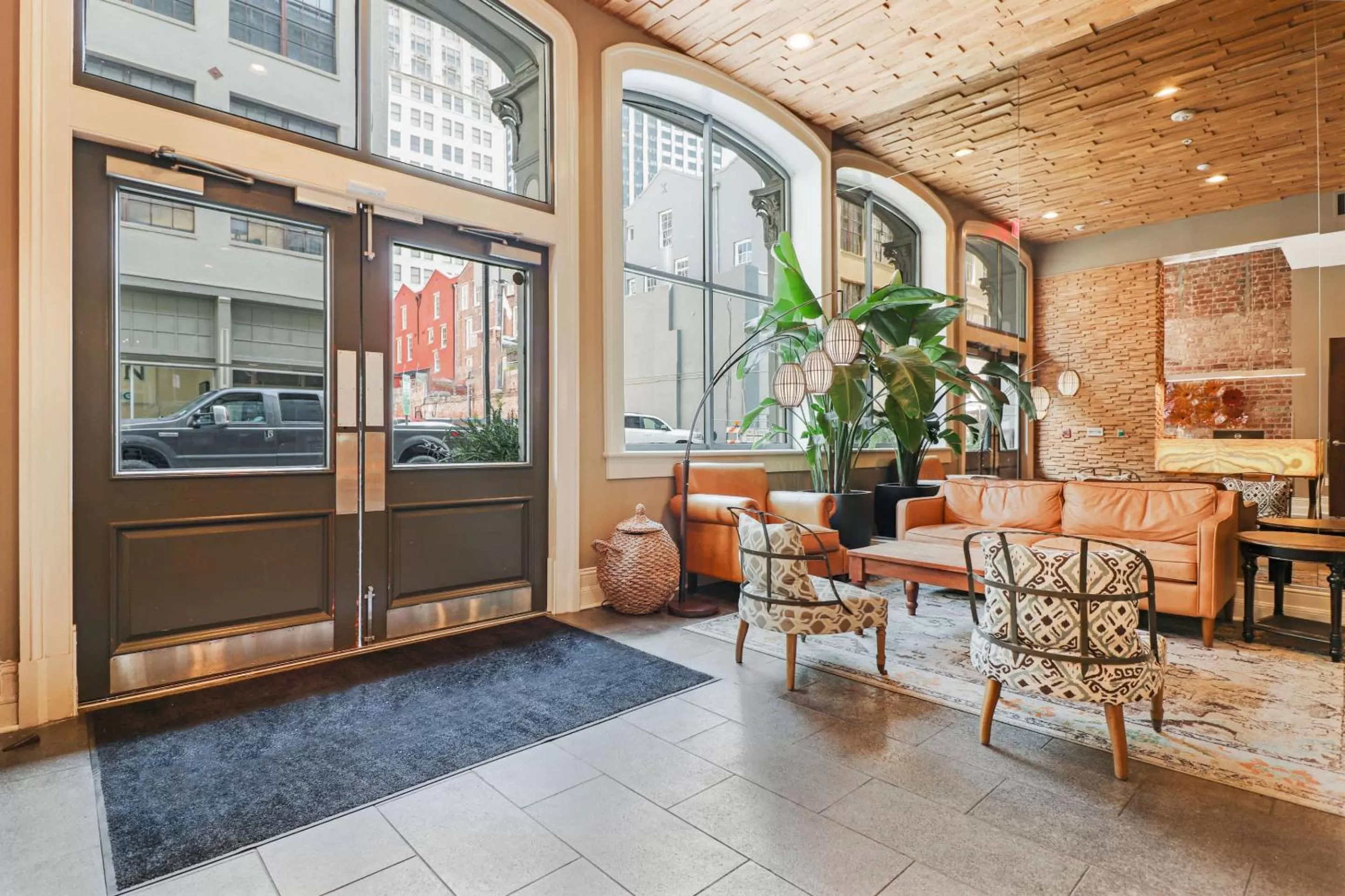 Seating area in Roami at Factors Row