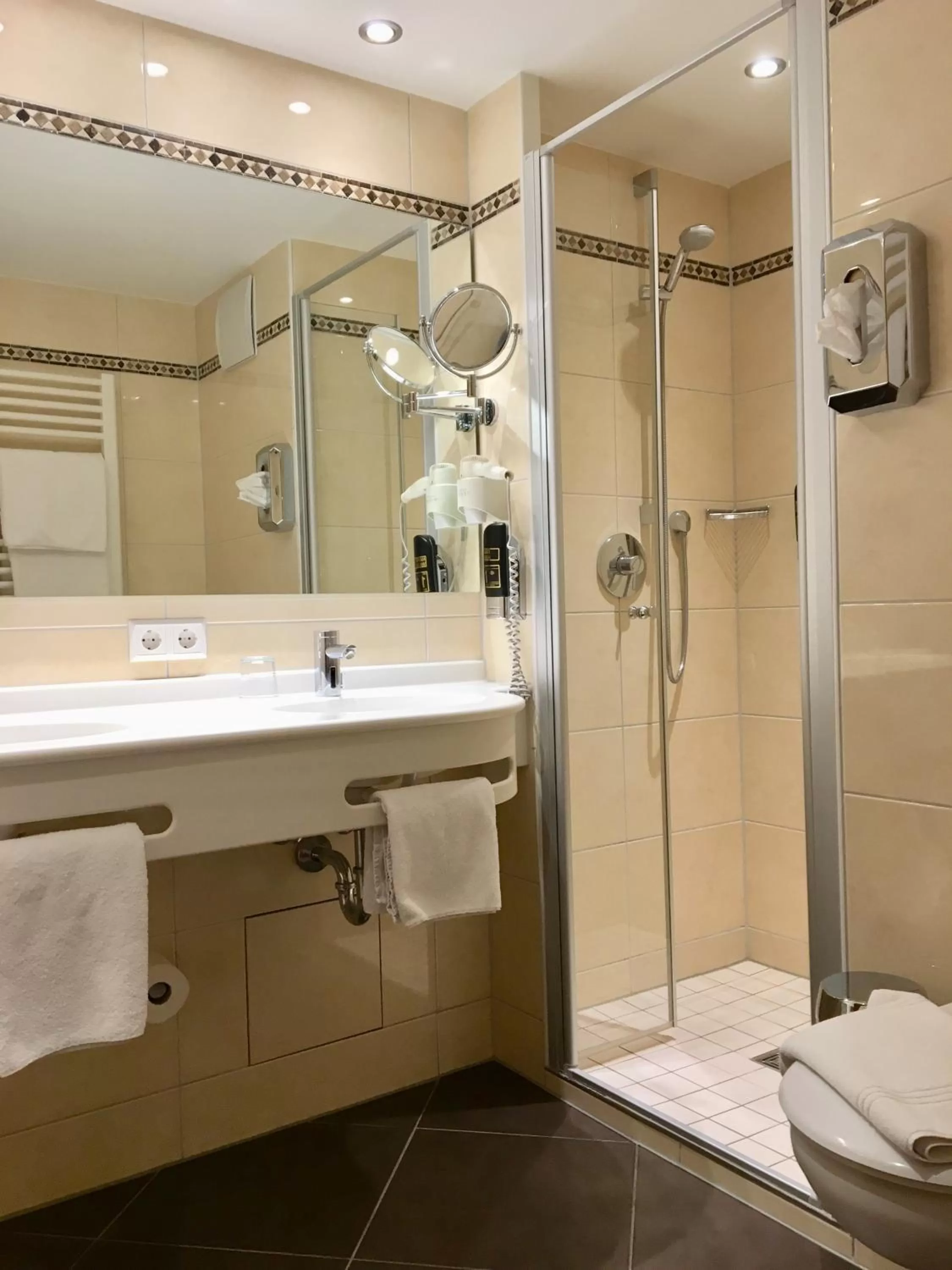 Shower in Hotel Engel