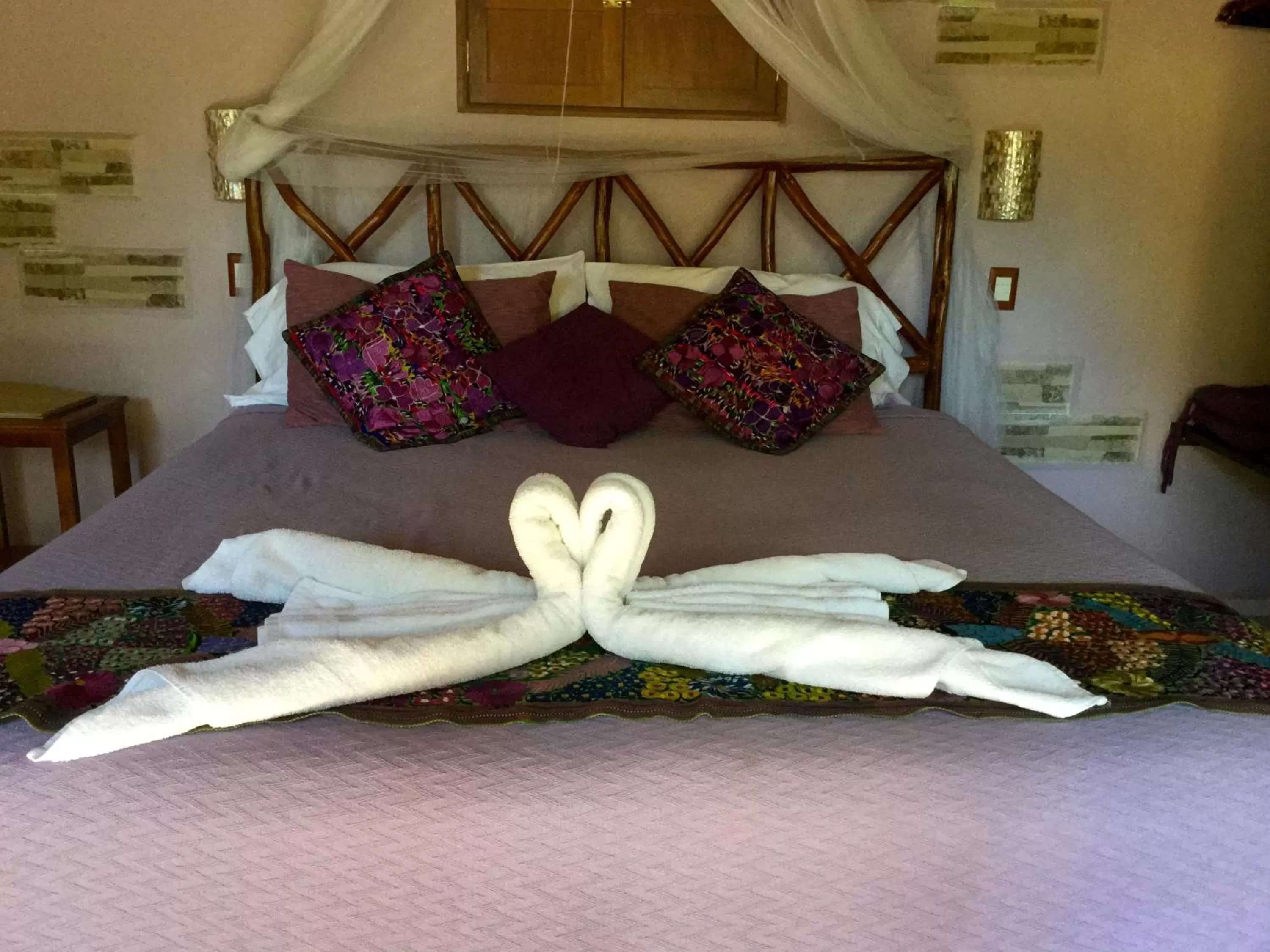 Decorative detail, Bed in The Pickled Onion Eco-Boutique B&B