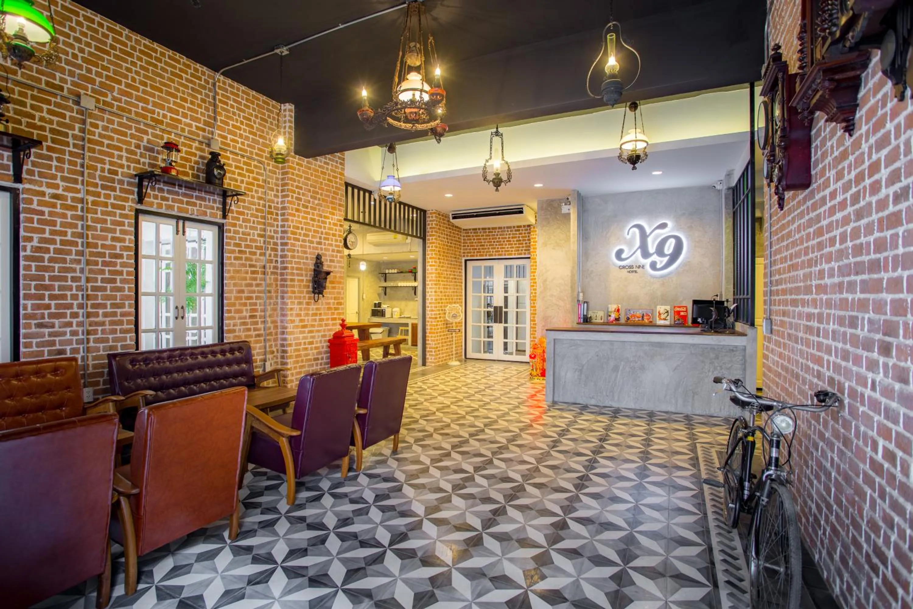 Lobby or reception in X9Hostel