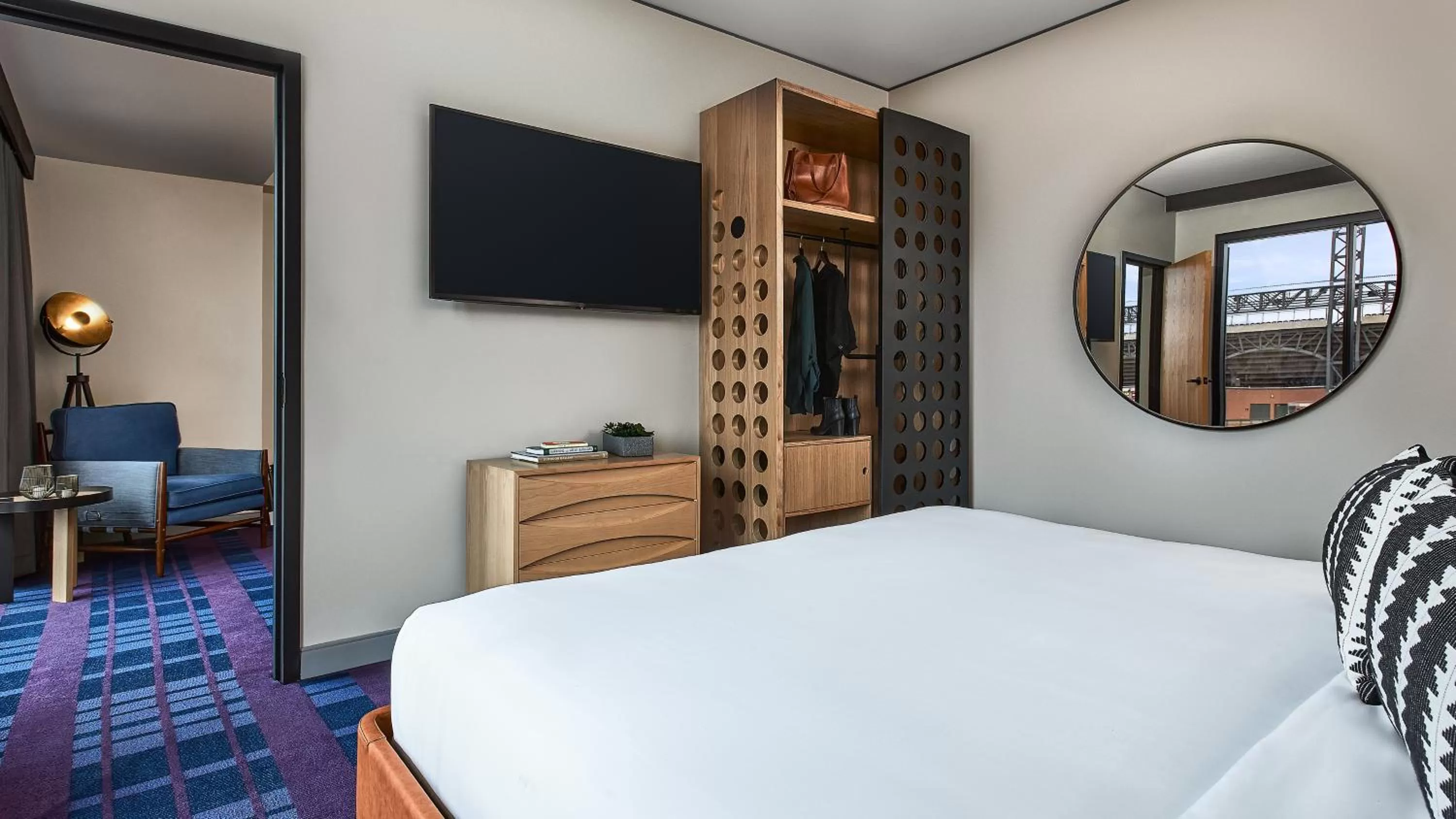 Bed in The Rally Hotel at McGregor Square