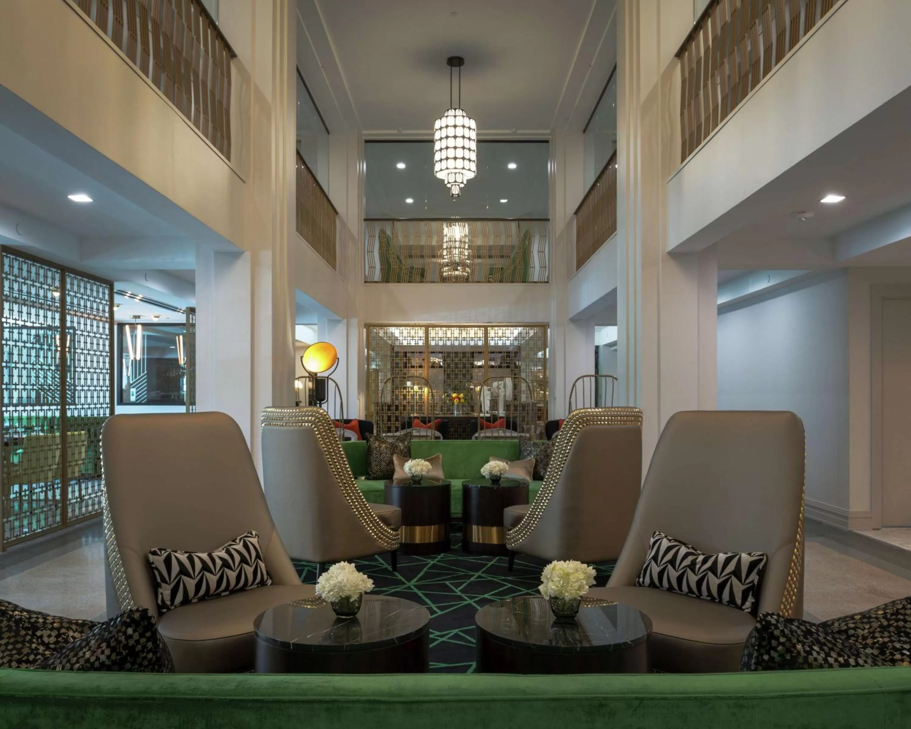 Lobby or reception in Tulsa Club Hotel Curio Collection By Hilton