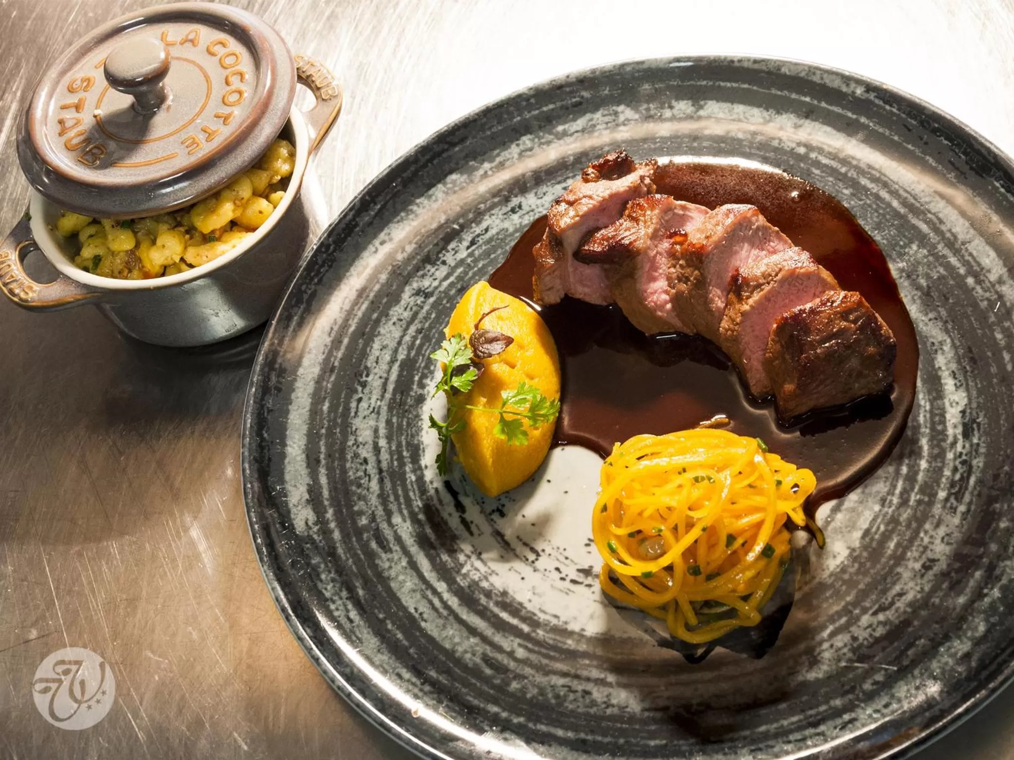 Food close-up in Hotel Restaurant & Spa Verte Vallée