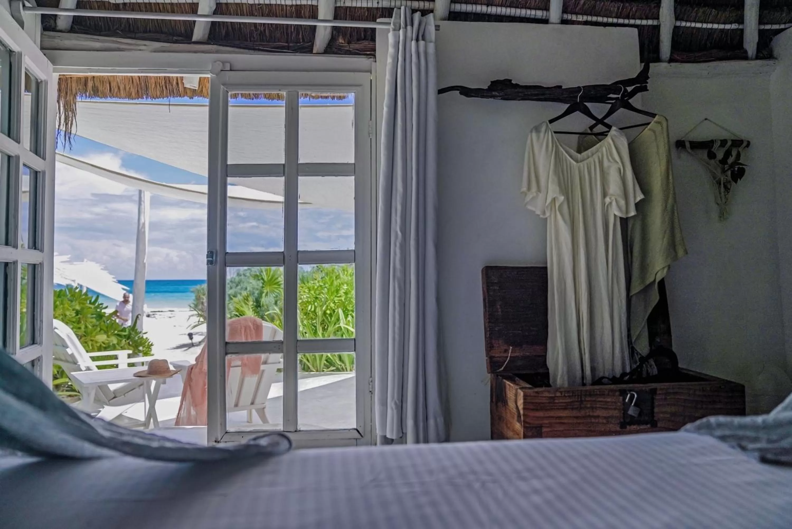 Bed in Coco Tulum Beach Club Hotel