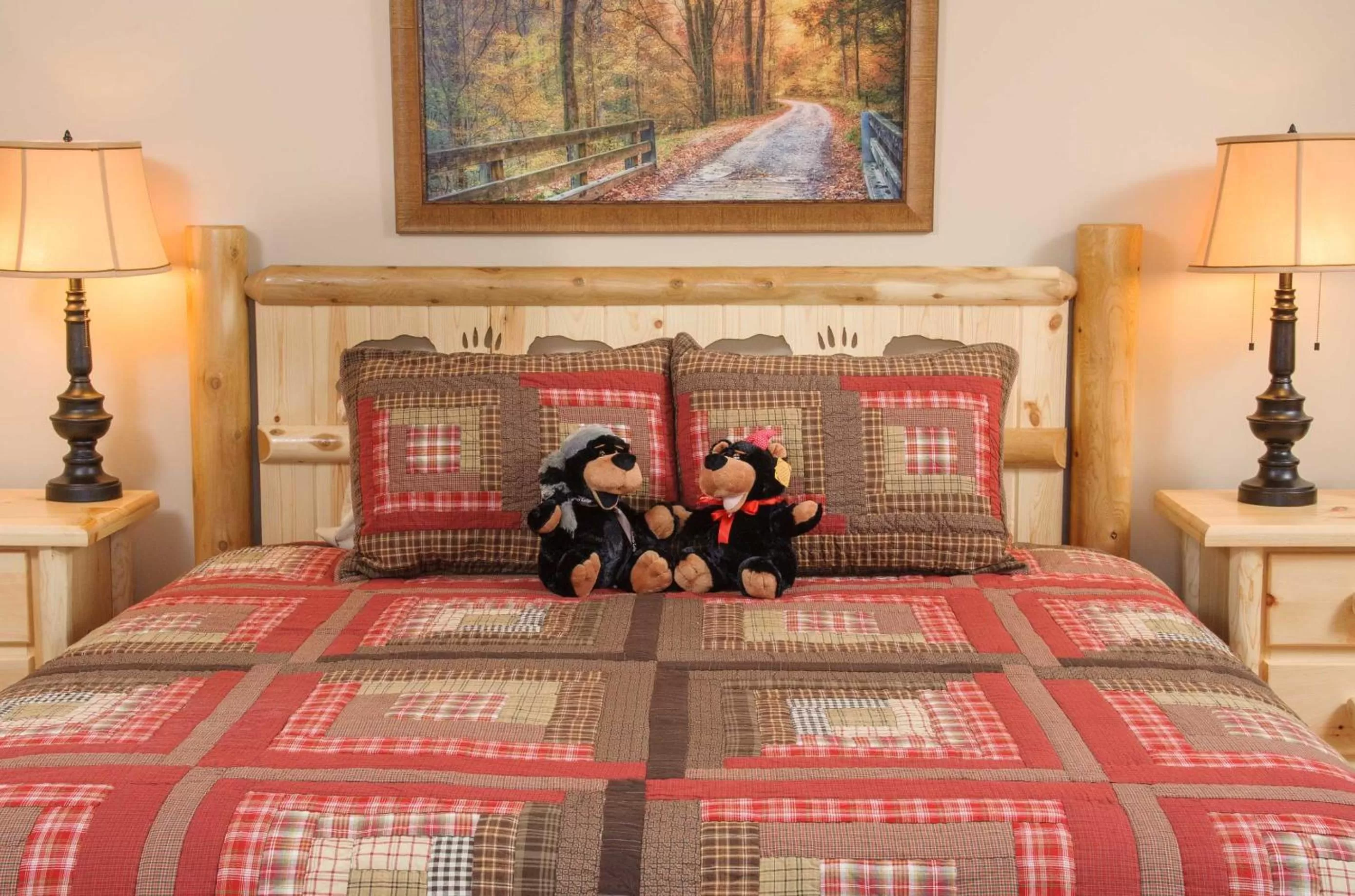 Bed in Berry Springs Lodge