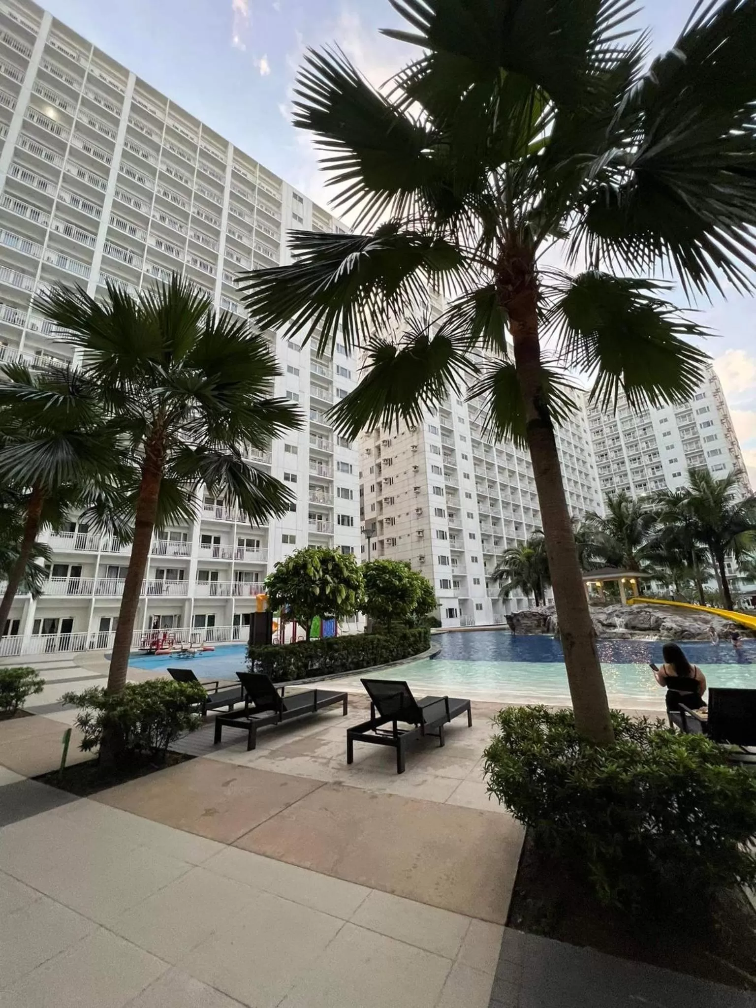 Pool view in Yam Staycation Shore Residences